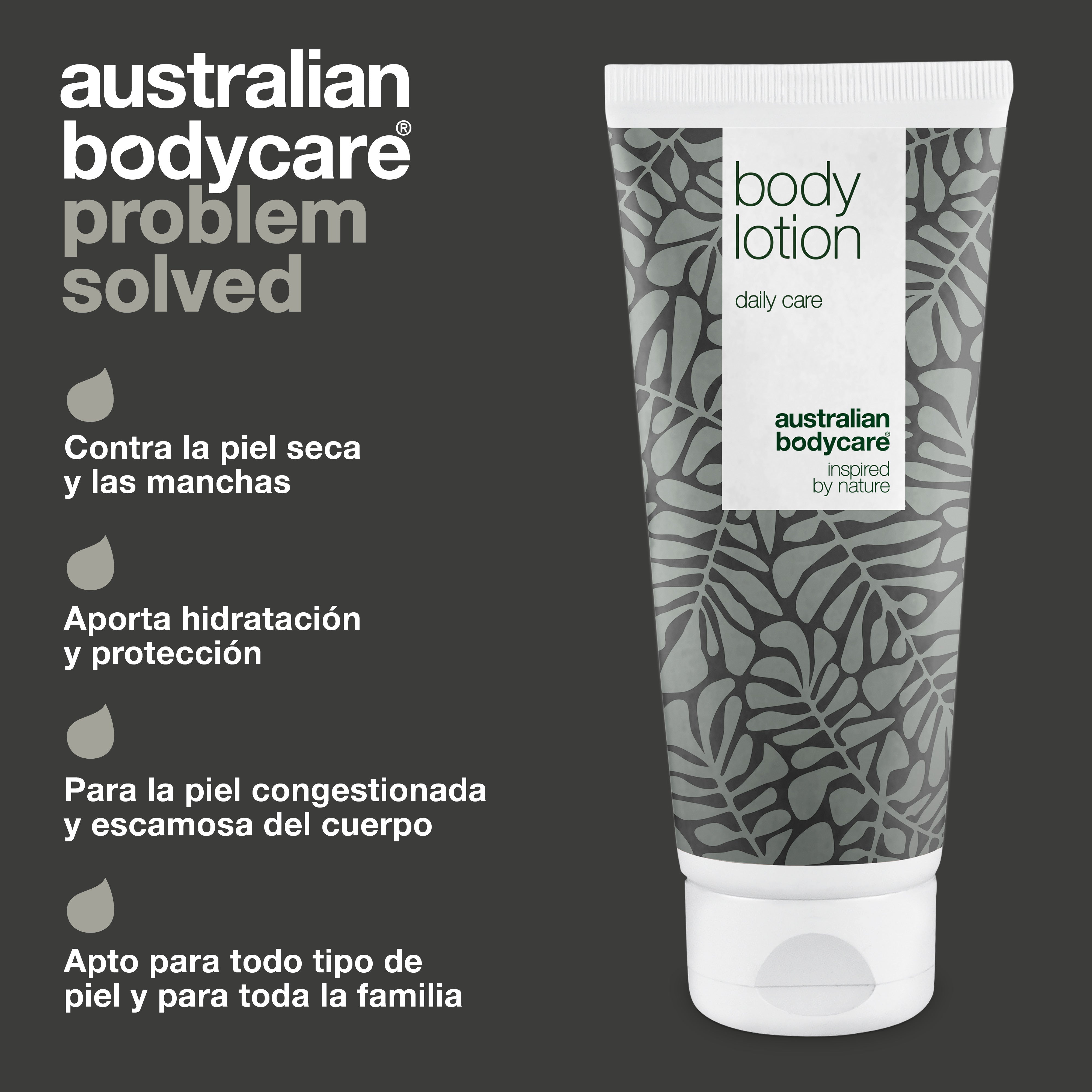 Loción corporal de árbol de té contra la piel seca y las manchas — Hidratante corporal para pieles congestionadas y escamosas del cuerpo