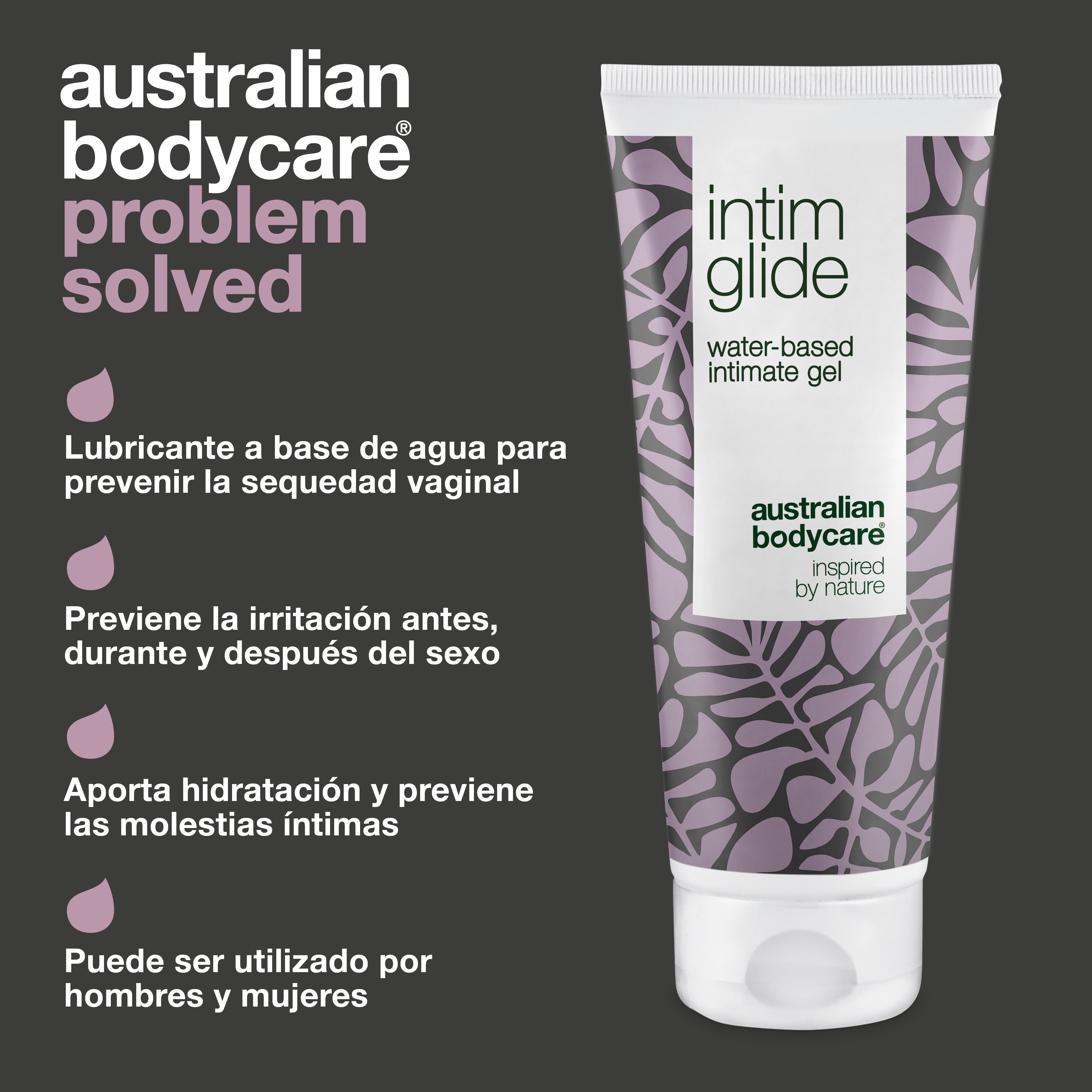 Lubricante a base de agua para prevenir la sequedad vaginal — Gel íntimo natural para frenar la irritación antes, durante y después del sexo