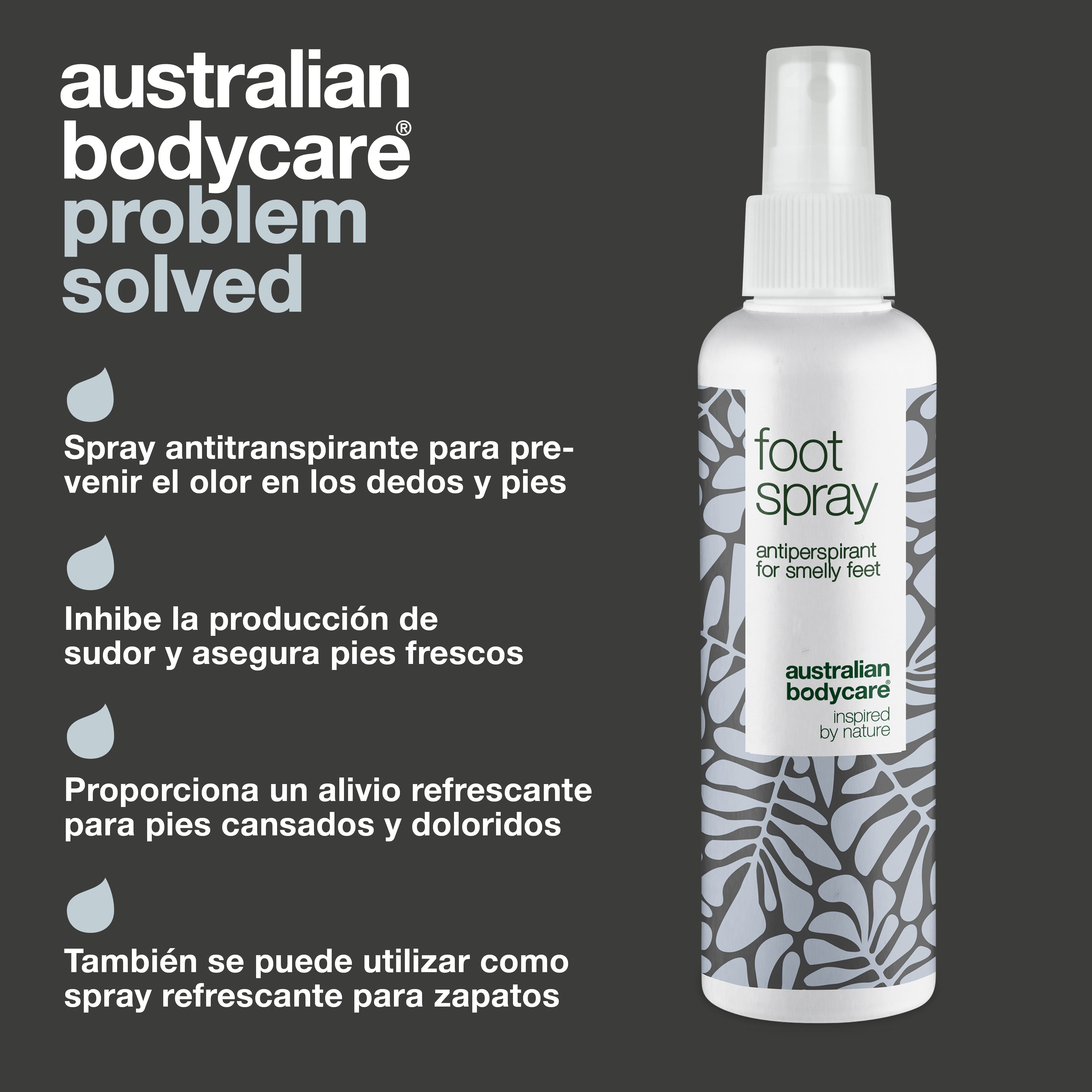 Spray para pies contra el mal olor de los pies: spray antitranspirante para pies y dedos de los pies malolientes y sudorosos