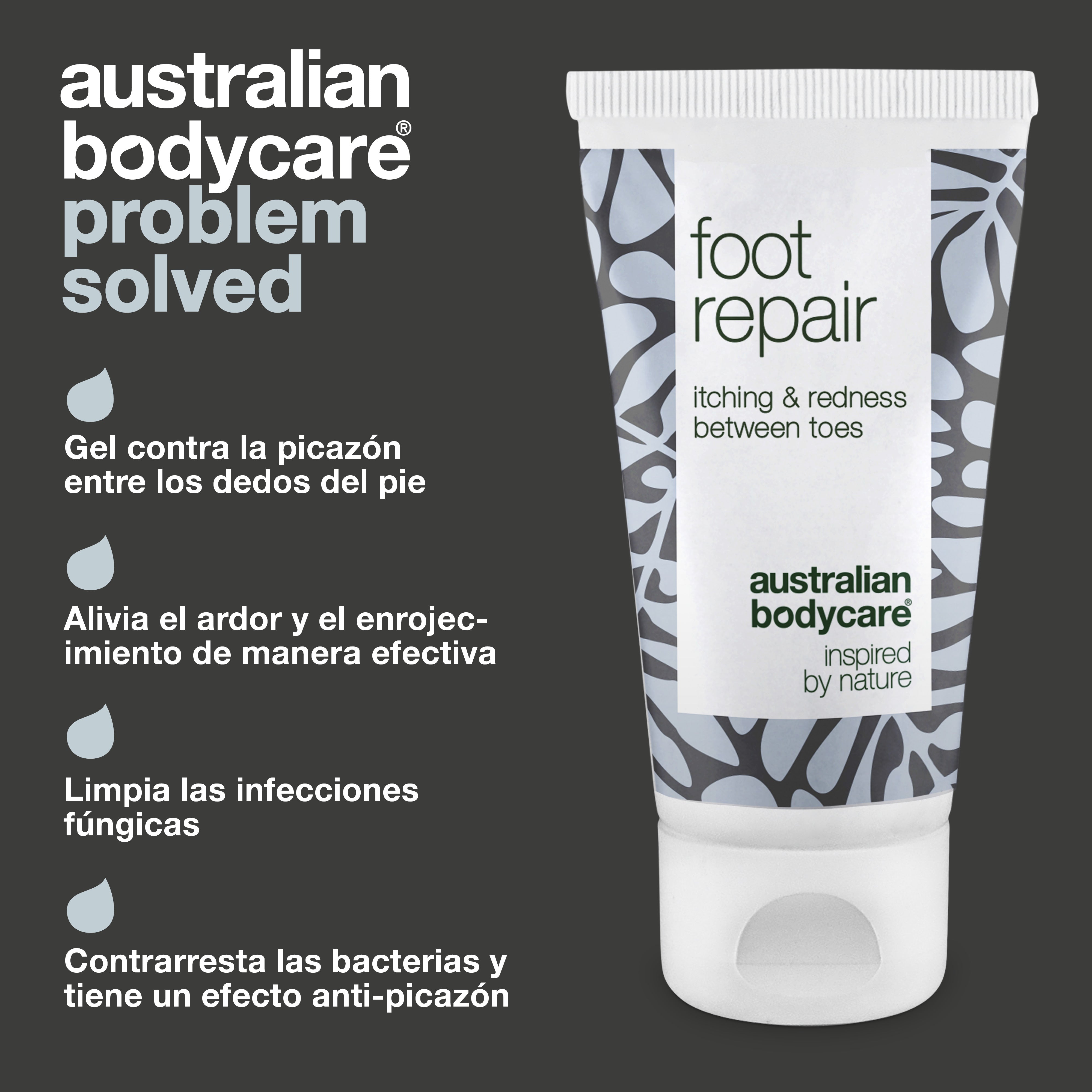 Gel para pies para dedos rojos y con picazón: alivie la picazón, el escozor y el enrojecimiento entre los dedos de los pies con este gel calmante. Contiene 4-terpineol natural, conocido por el aceite de árbol de té. Ideal para el cuidado y alivio diario.