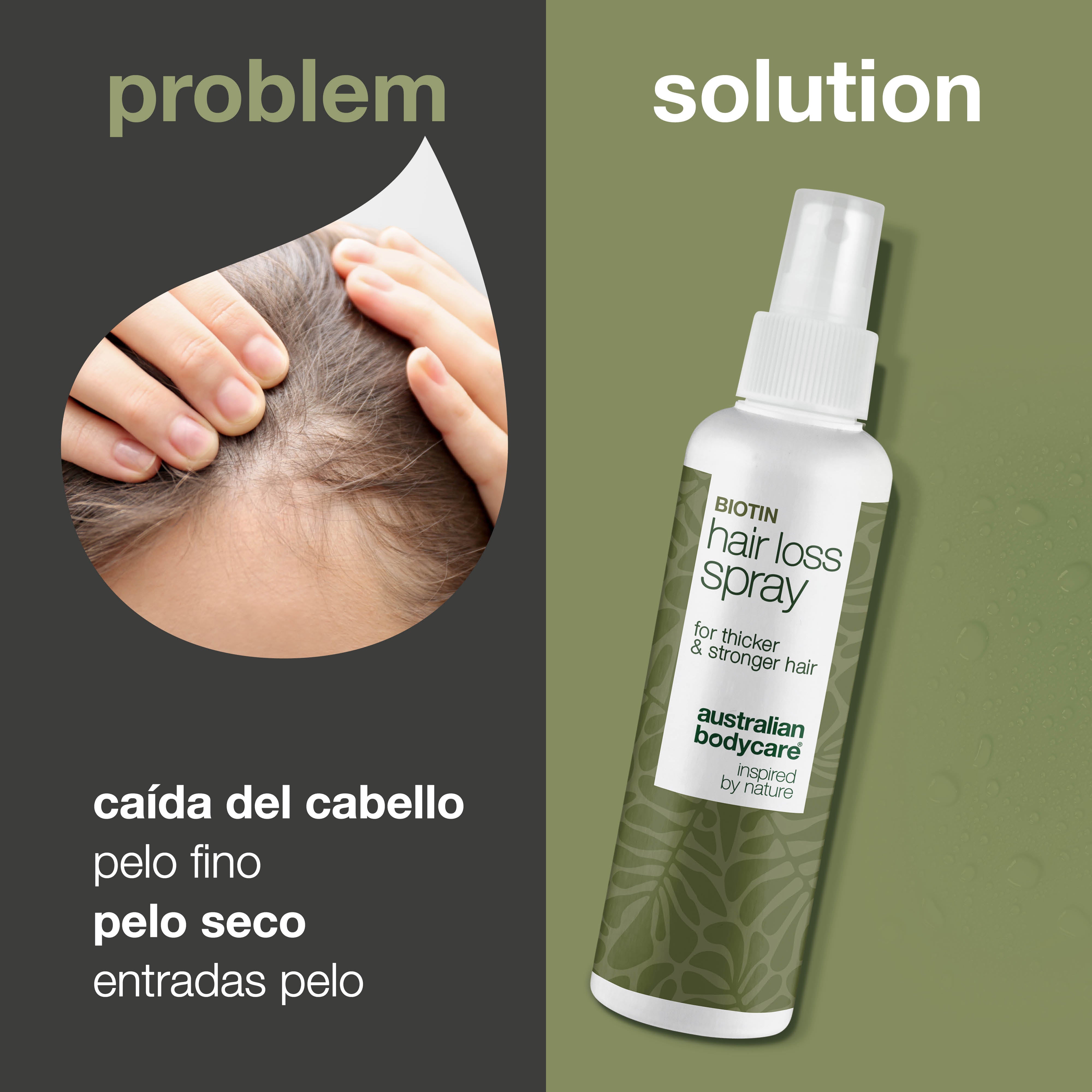 Laca para la protección del cabello fino — Laca para el cabello para proteger el cabello fino en caso de caída del cabello, cabello fino y entrada de cabello