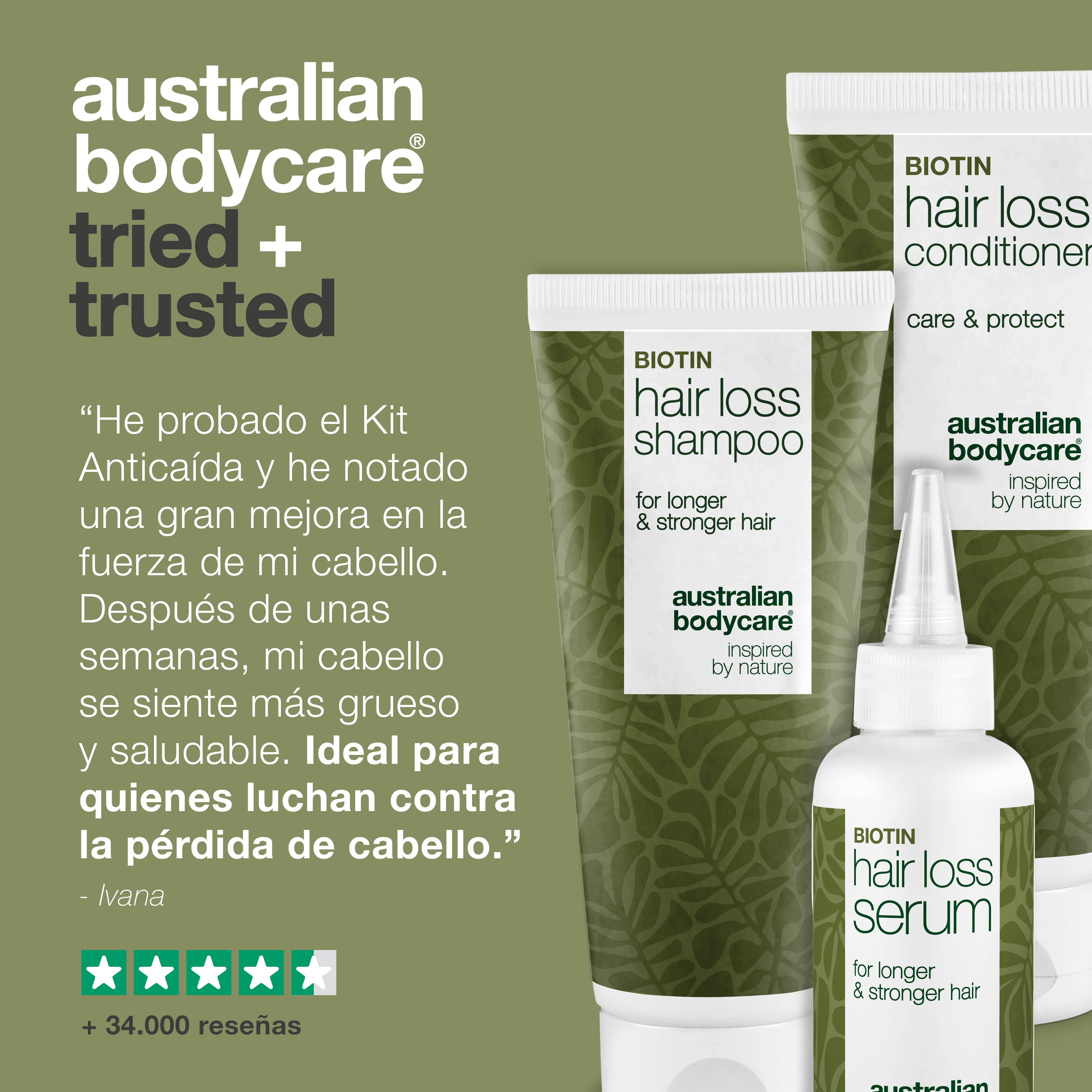 Kit Anticaída para el cabello fino— 3 productos para un cabello saludable, fuerte y largo