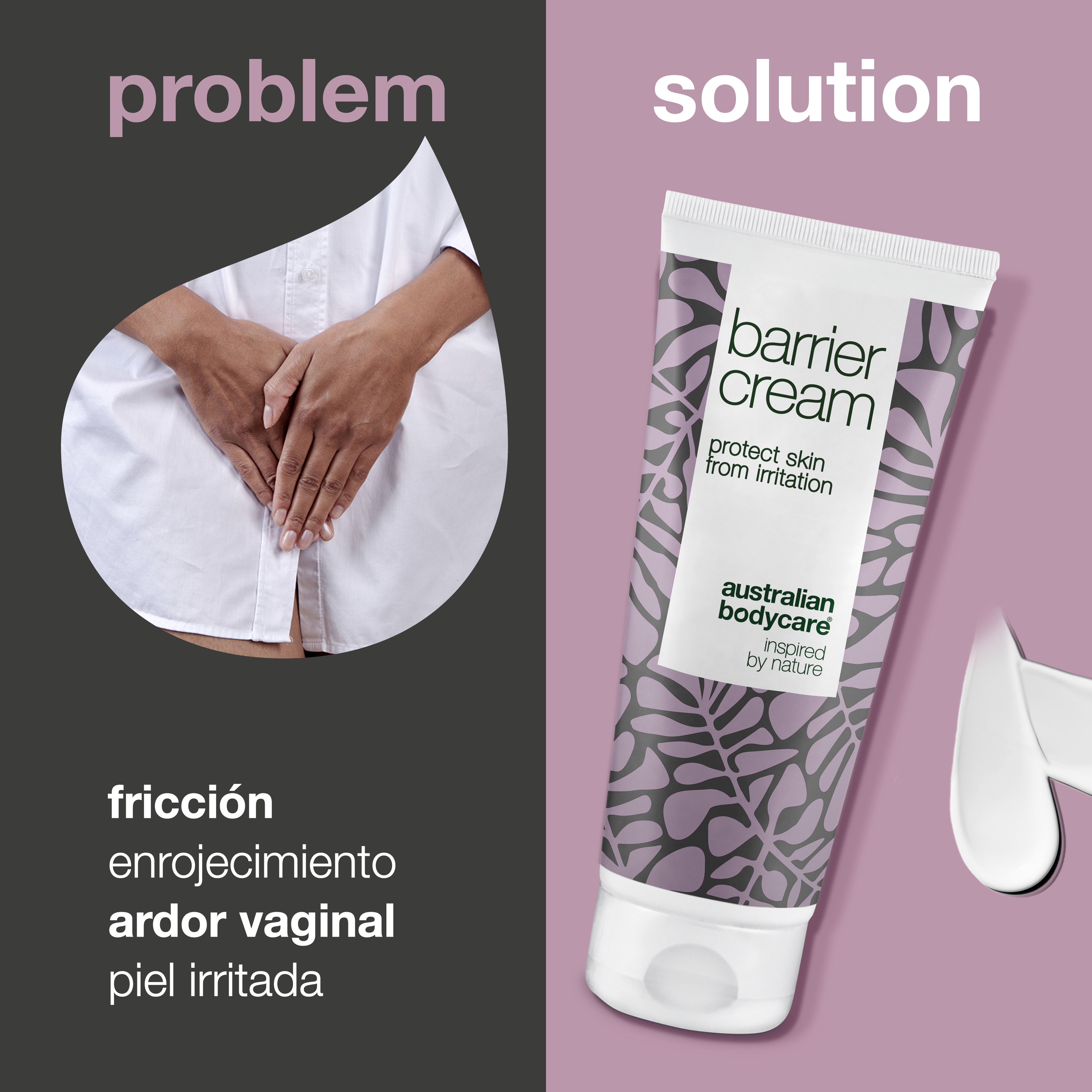 Crema barrera íntima para rojeces y molestias — La crema de 100 ml protege la zona íntima de la irritación, la humedad y la fricción. Los ingredientes naturales calman y cuidan la piel sensible.