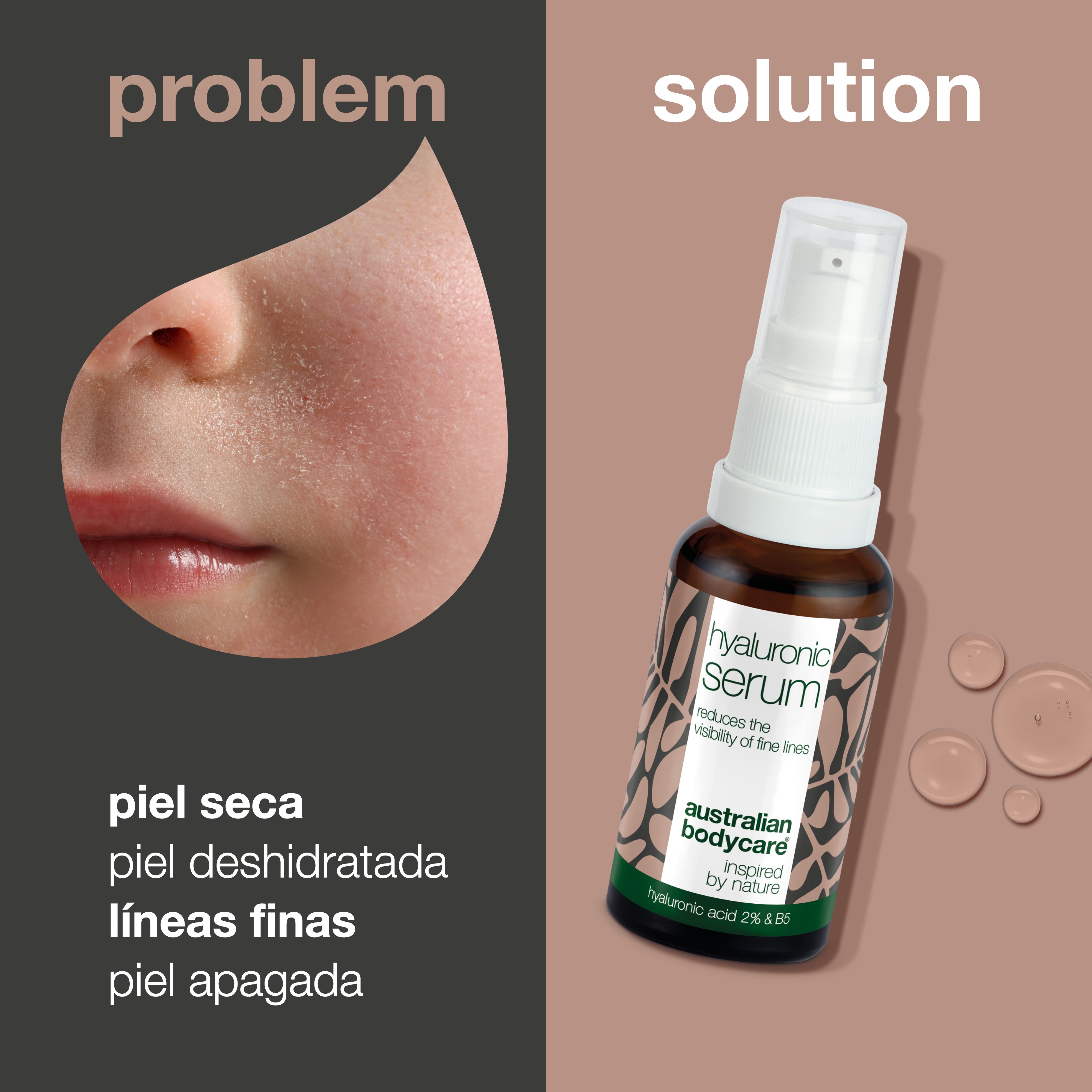 Suero facial para piel radiante y líneas finas: hidratación y brillo diarios. Reduce las líneas finas y la sequedad con activos naturales. Indicado para pieles sensibles o maduras.