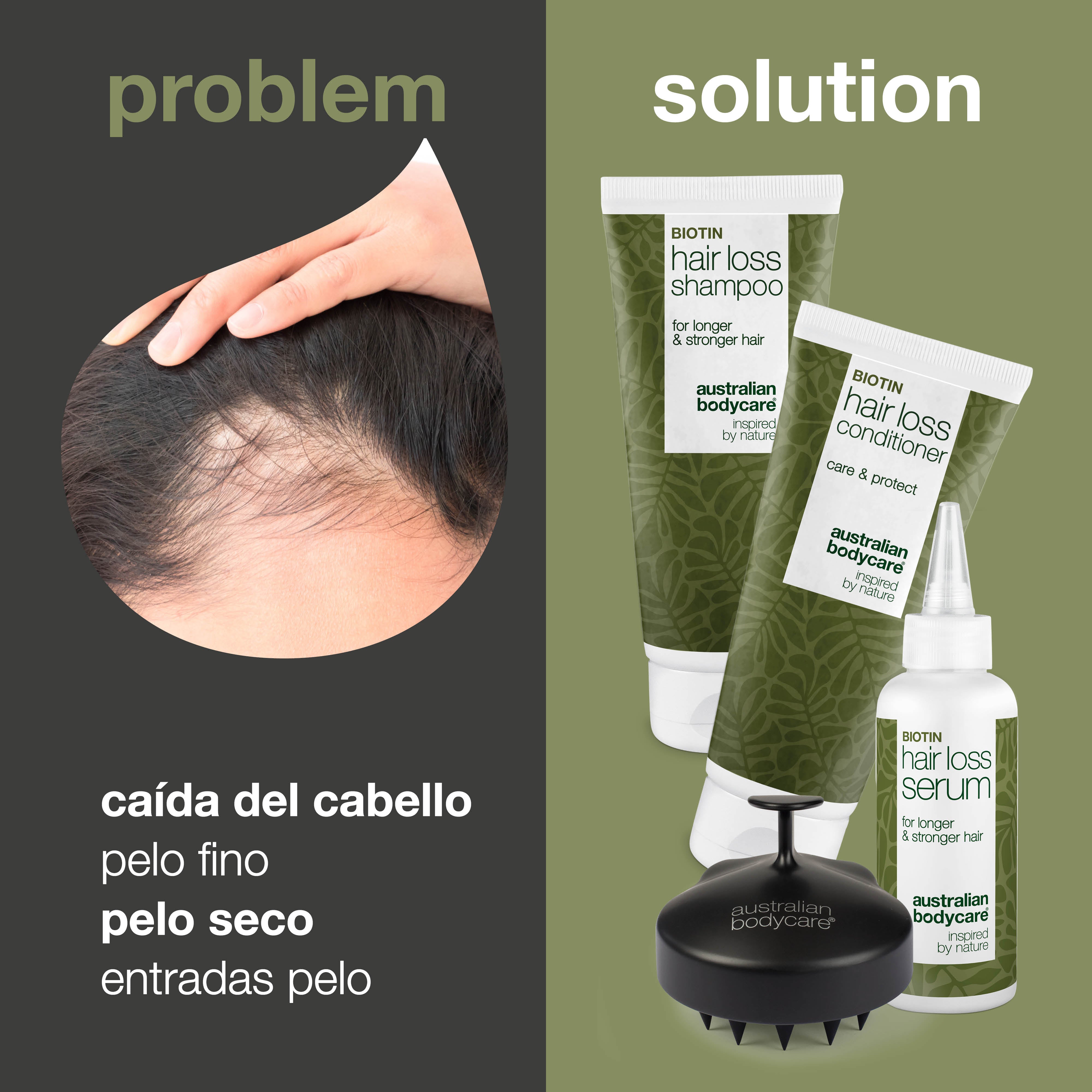 El Kit definitivo para la caída del cabello — 4 productos para la caída y el adelgazamiento del cabello