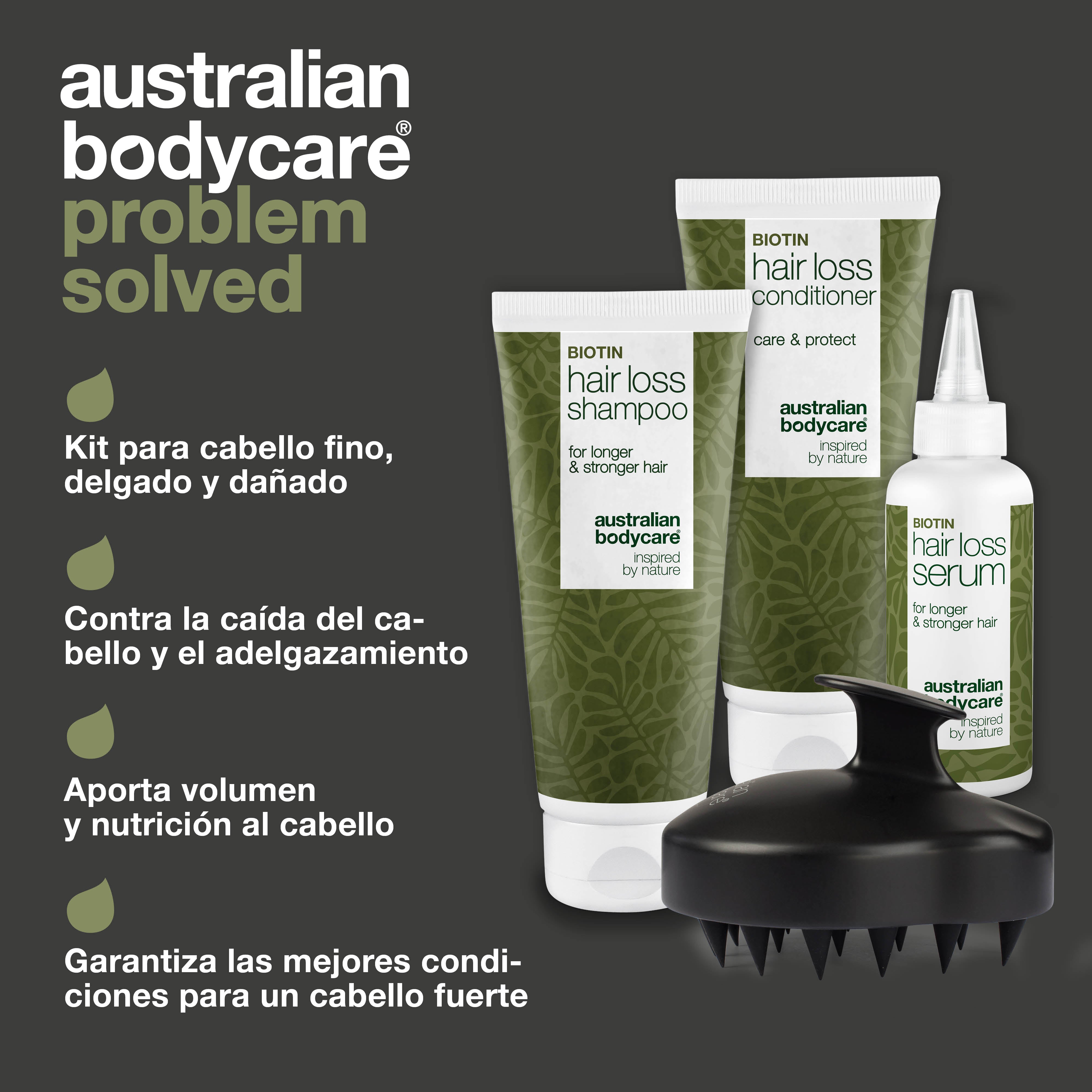 El Kit definitivo para la caída del cabello — 4 productos para la caída y el adelgazamiento del cabello