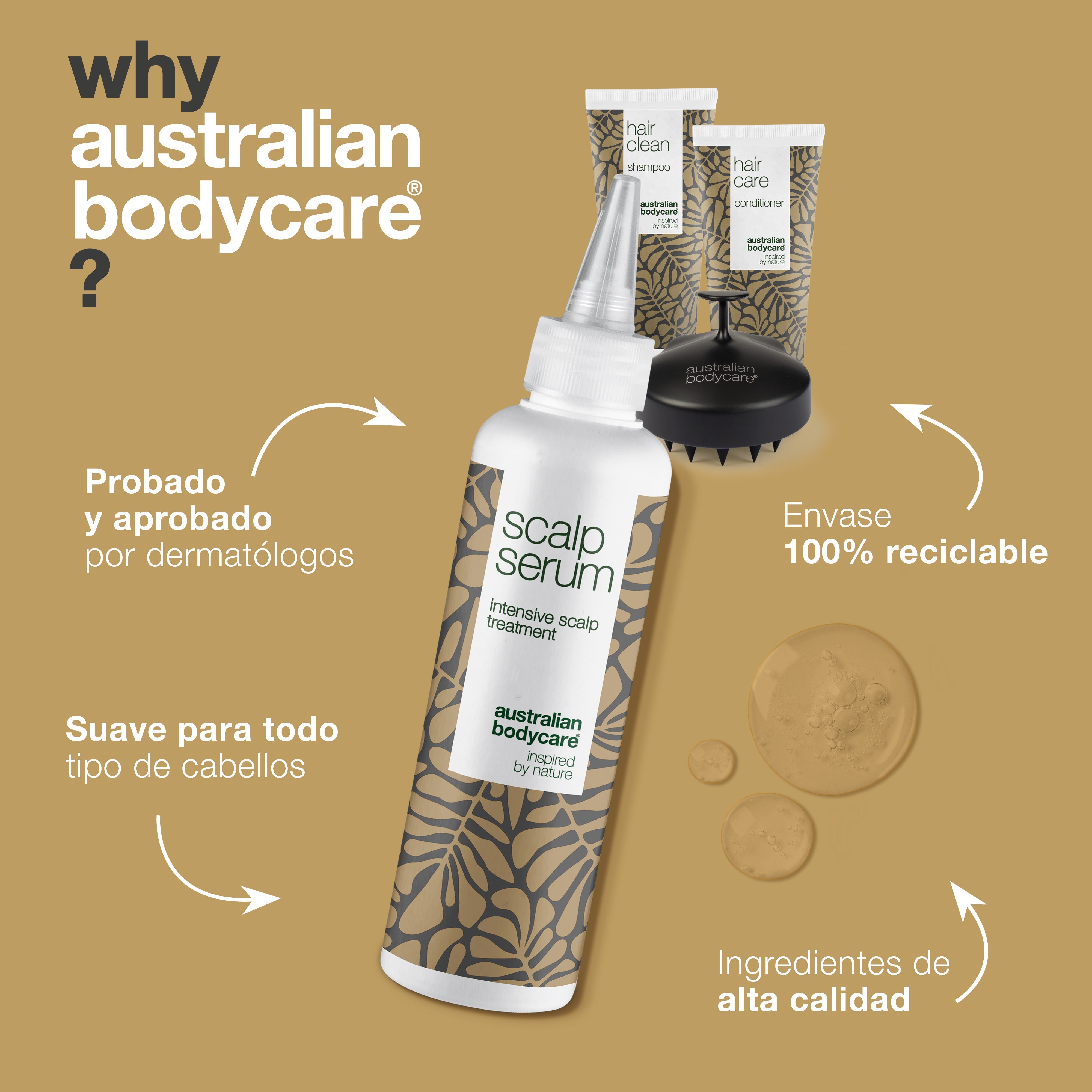 El kit definitivo para el cuidado del cuero cabelludo: 4 productos para la caspa, el cabello graso y el cuero cabelludo seco o con picazón