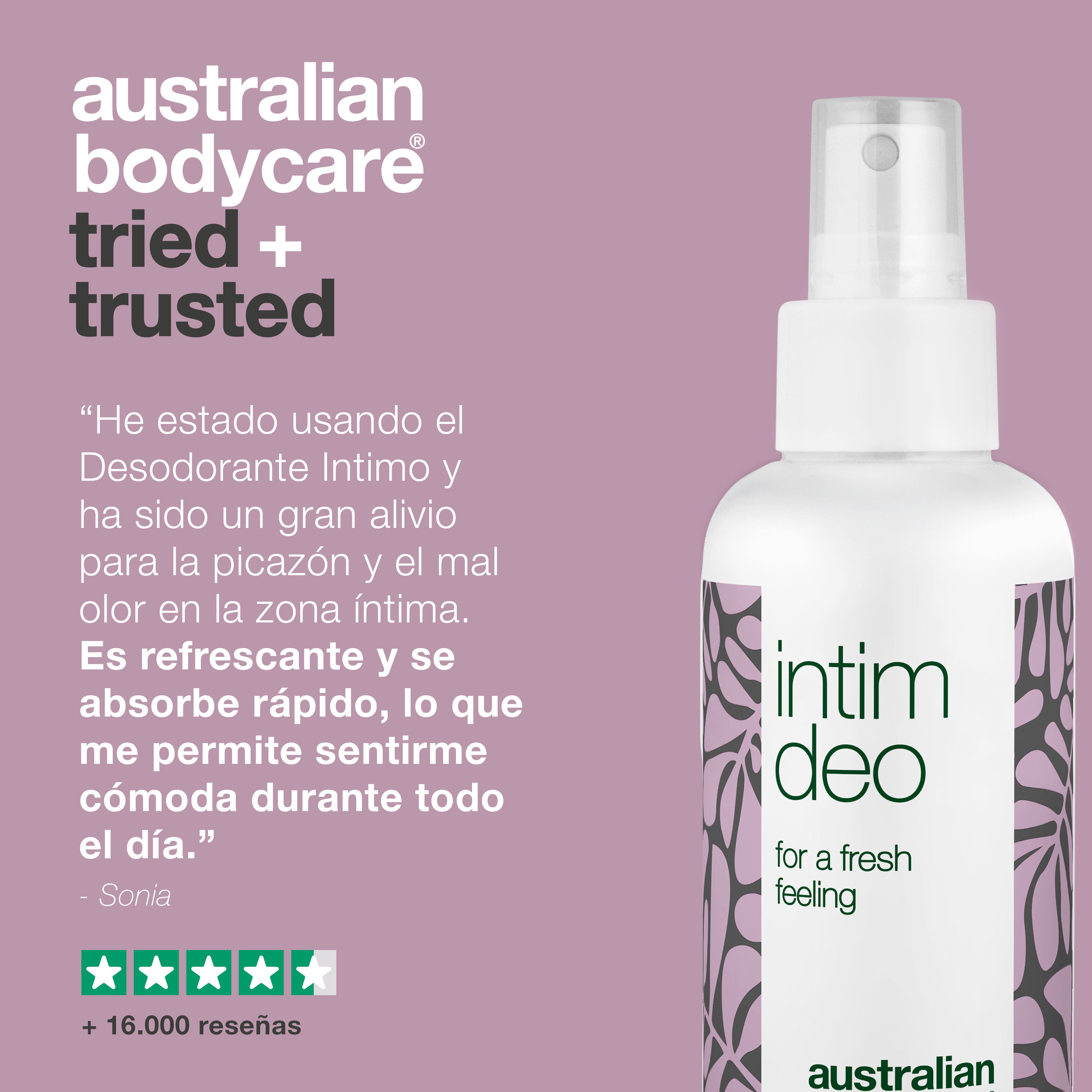 Desodorante íntimo contra el olor genital y vaginal no deseado — Desodorante íntimo para el olor no deseado y la irritación en la zona íntima