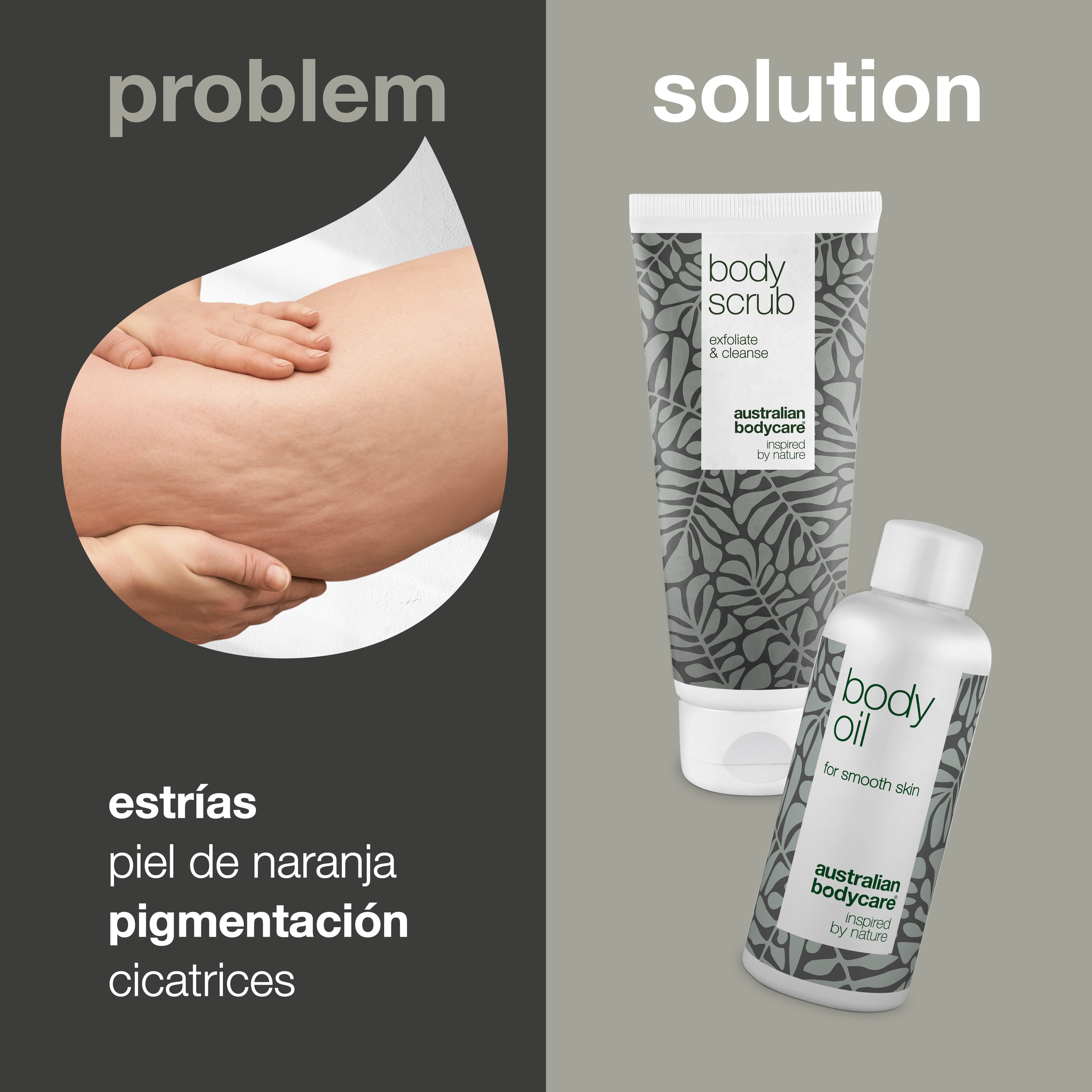 Paquete de embarazo para la mujer embarazada con 2 productos — Reduce la visibilidad de las estrías y se utiliza para el cuidado de la piel de naranja