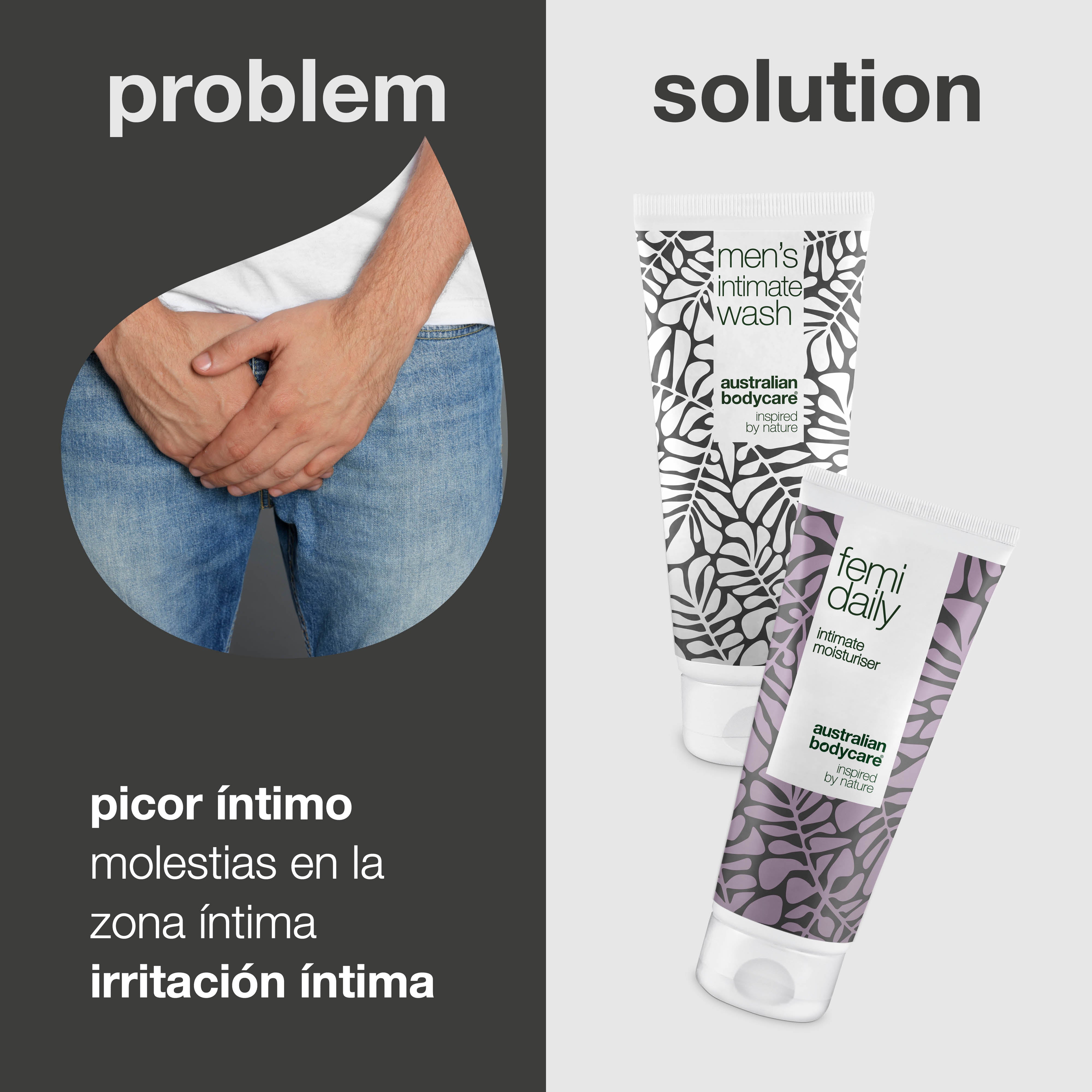 Gel y jabón contra la irritación derivada de la tiña inguinal — Contra la picazón en el pene y la vagina y la tiña inguinal