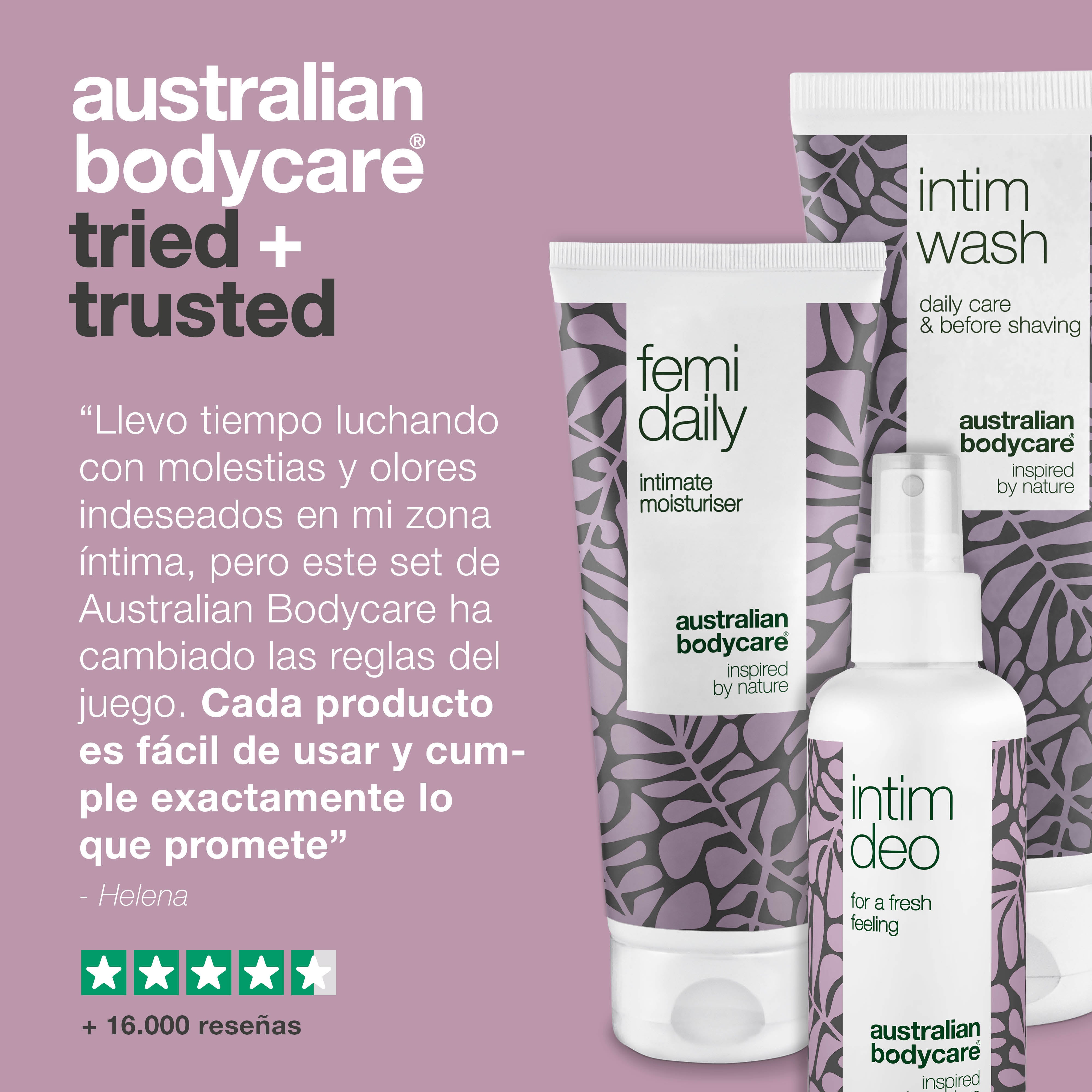 Kit de cuidado íntimo contra el olor vaginal: 3 productos íntimos para el olor no deseado y la irritación íntima