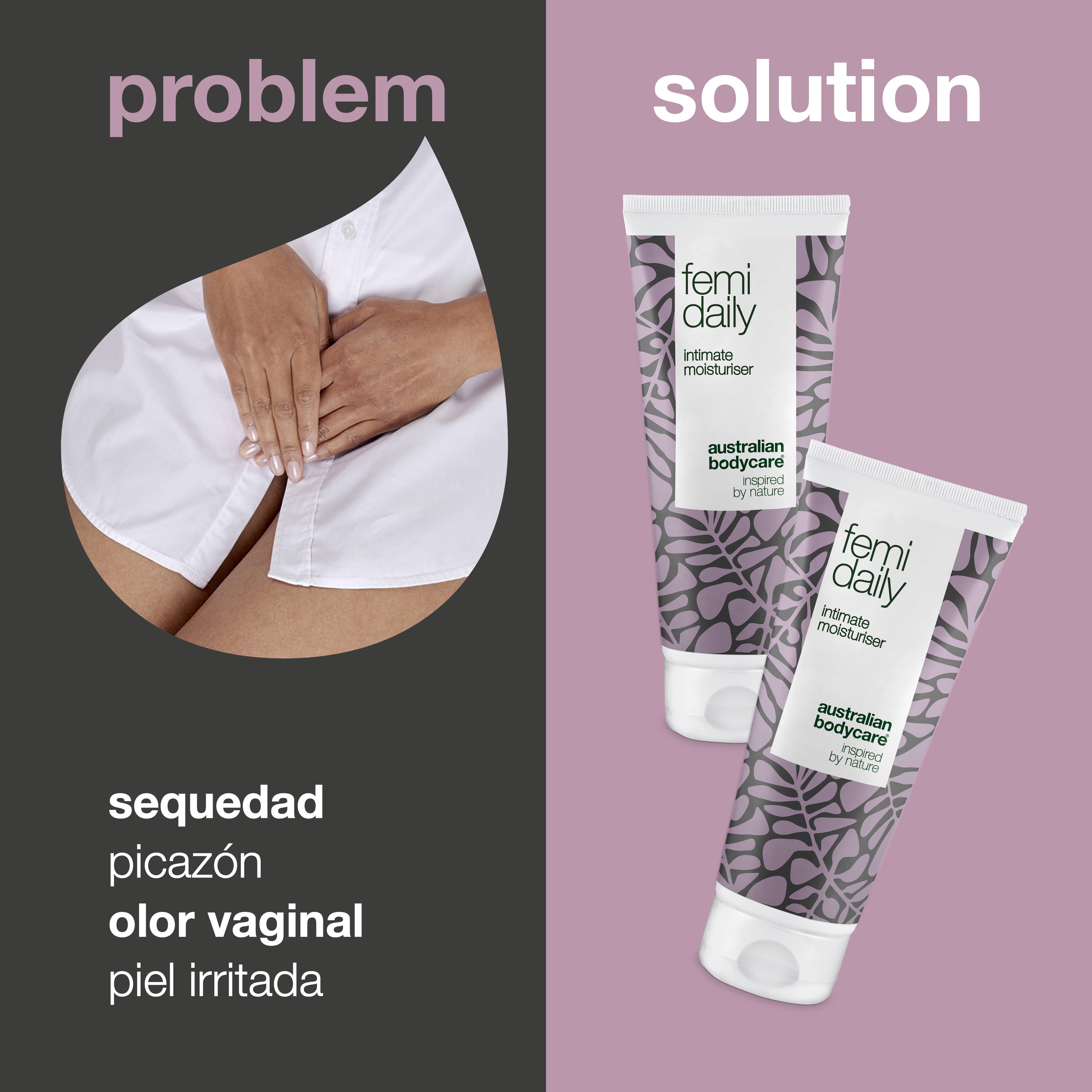 2x Femi Gel íntimo diario para el picor, la sequedad vaginal y el olor no deseado — Un gel íntimo para el olor no deseado y el malestar vaginal
