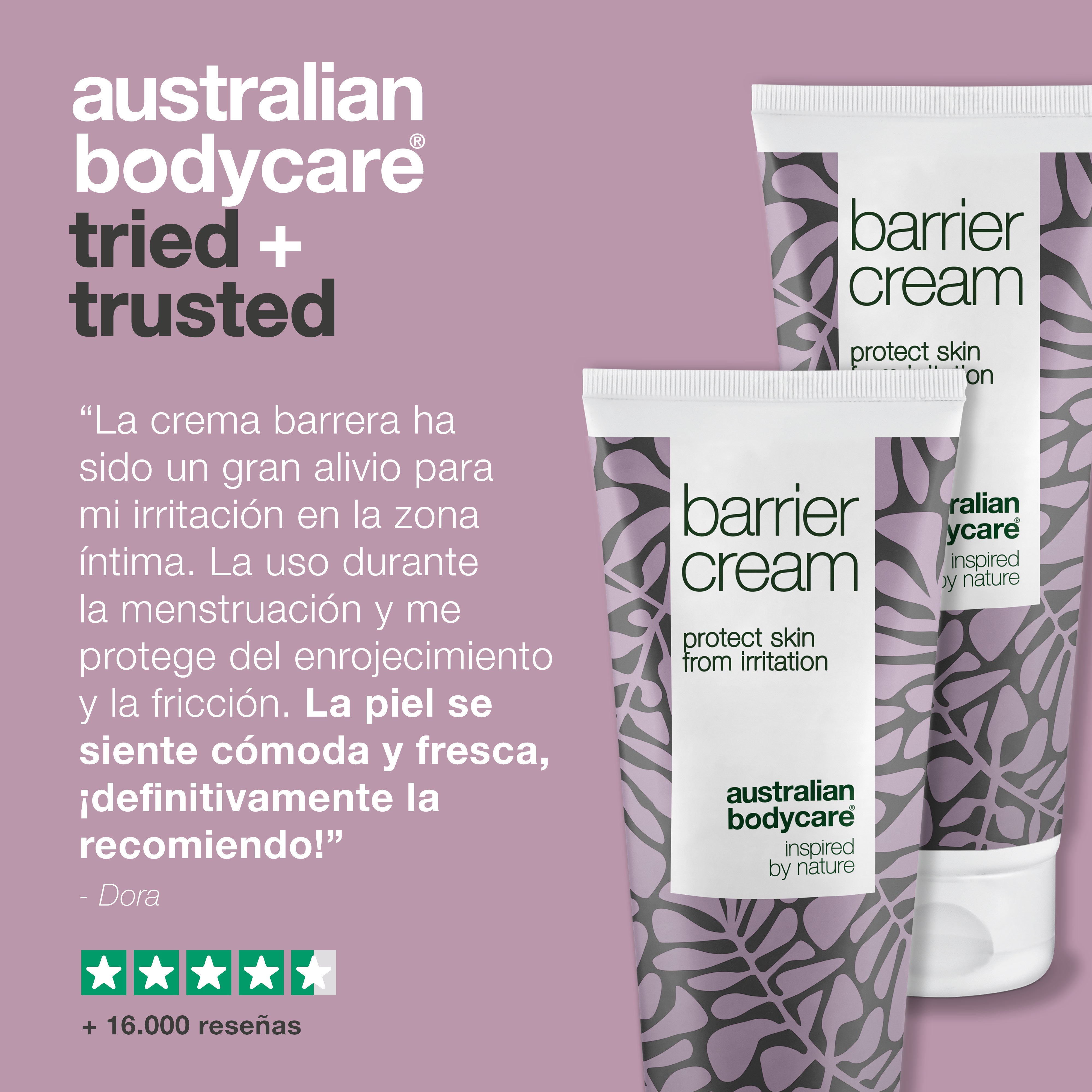2x Crema barrera íntima contra la irritación — Protección íntima contra el enrojecimiento, el ardor, la fricción y la incontinencia