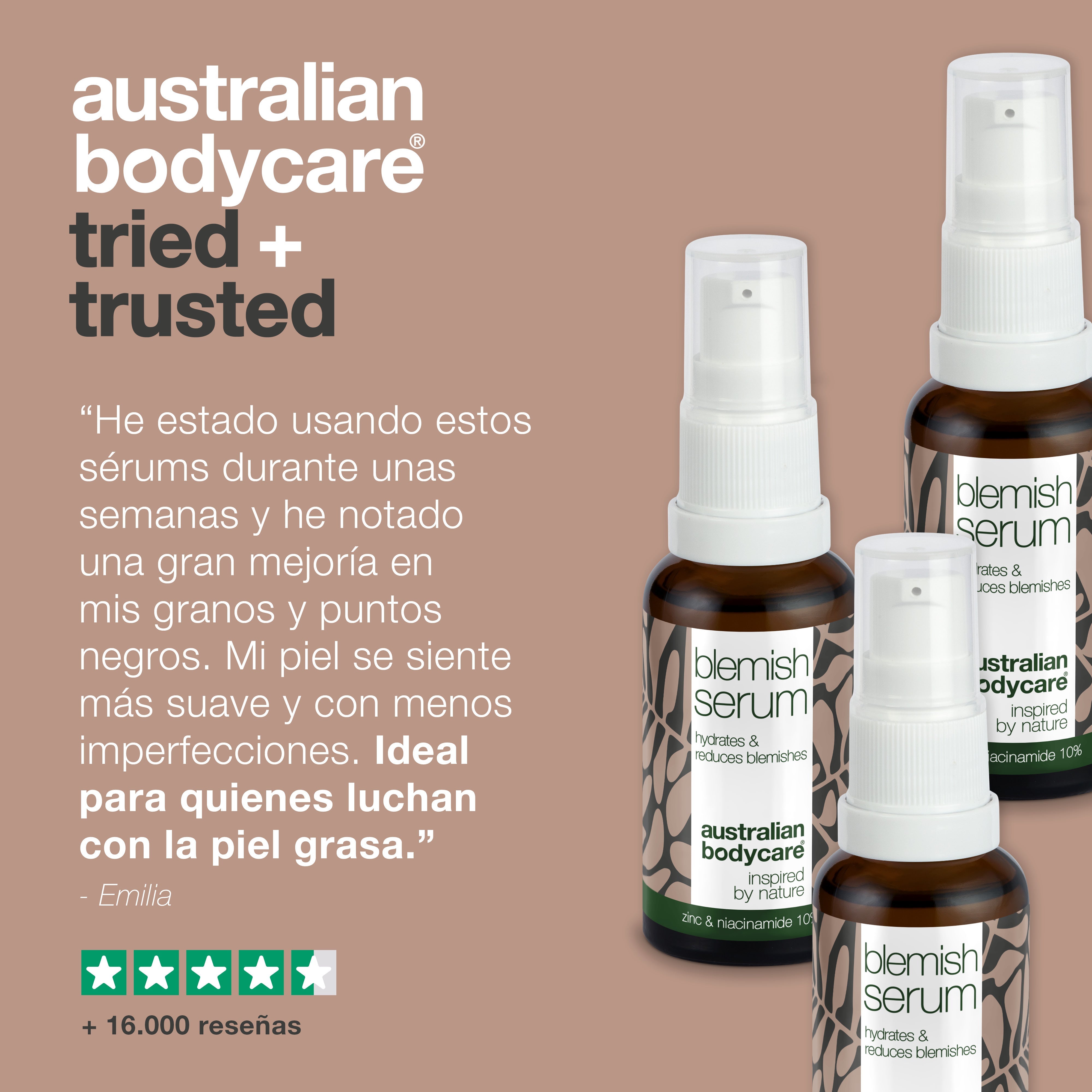 Suero de niacinamida 3x para espinillas y puntos negros: con niacinamida al 10 %, zinc al 1 % y aceite de árbol de té para pieles grasas con imperfecciones.