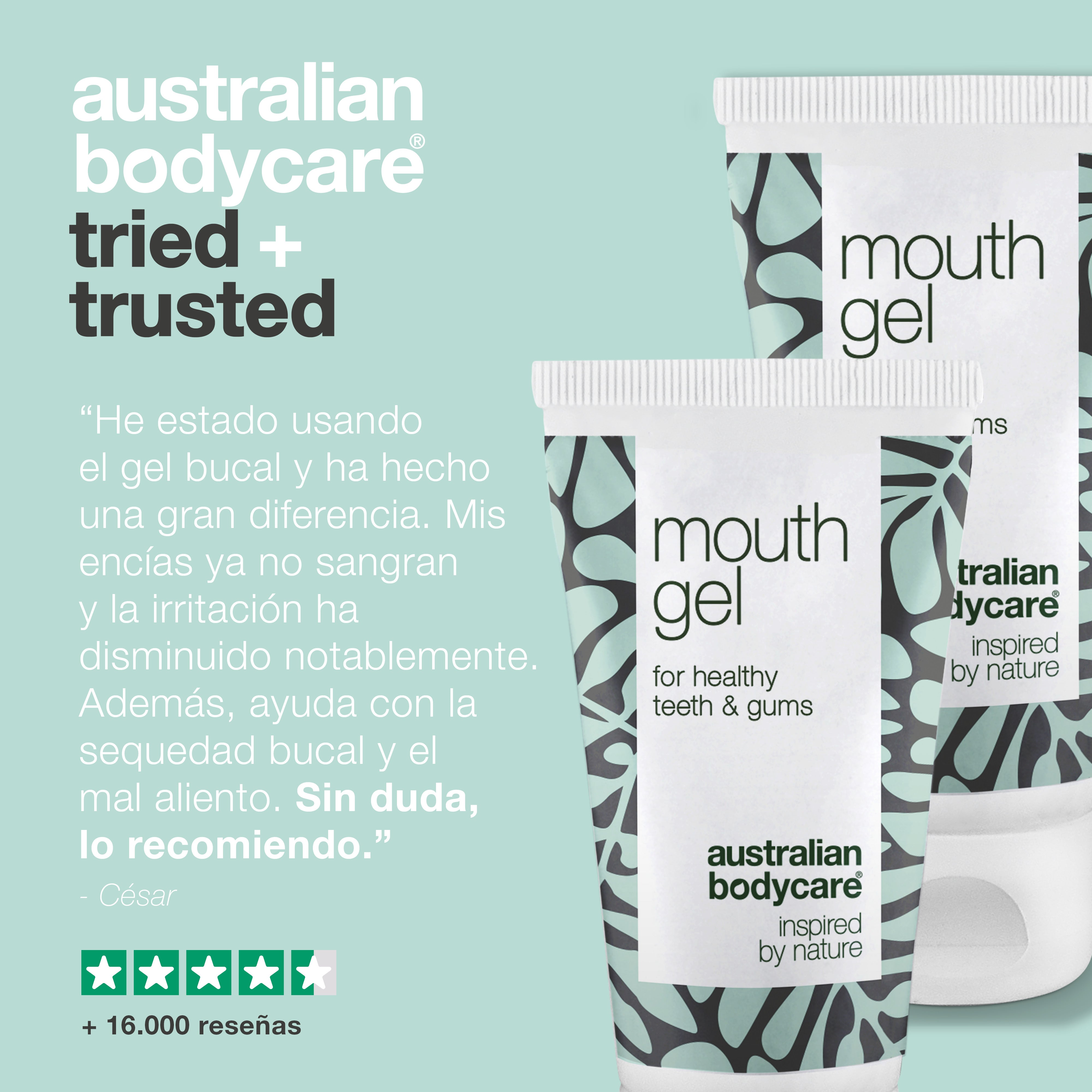 2 unidades de Gel Bucal para encías y lengua — Para el cuidado diario de encías sensibles, sangrantes y hongos