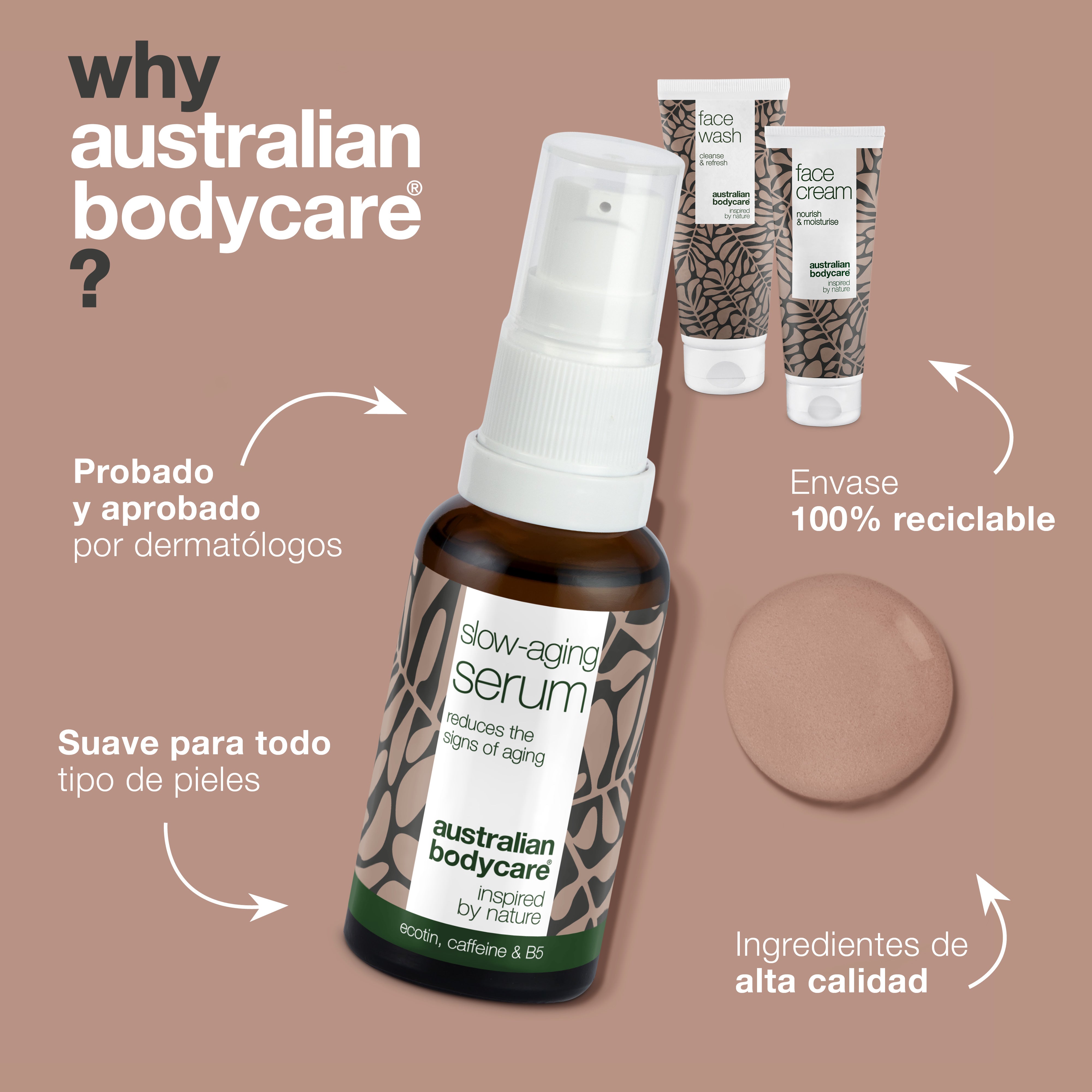Conjunto de productos antienvejecimiento para pieles mayores de 50 años: 3 productos para arrugas y pieles maduras: limpiador facial, suero y crema antiedad