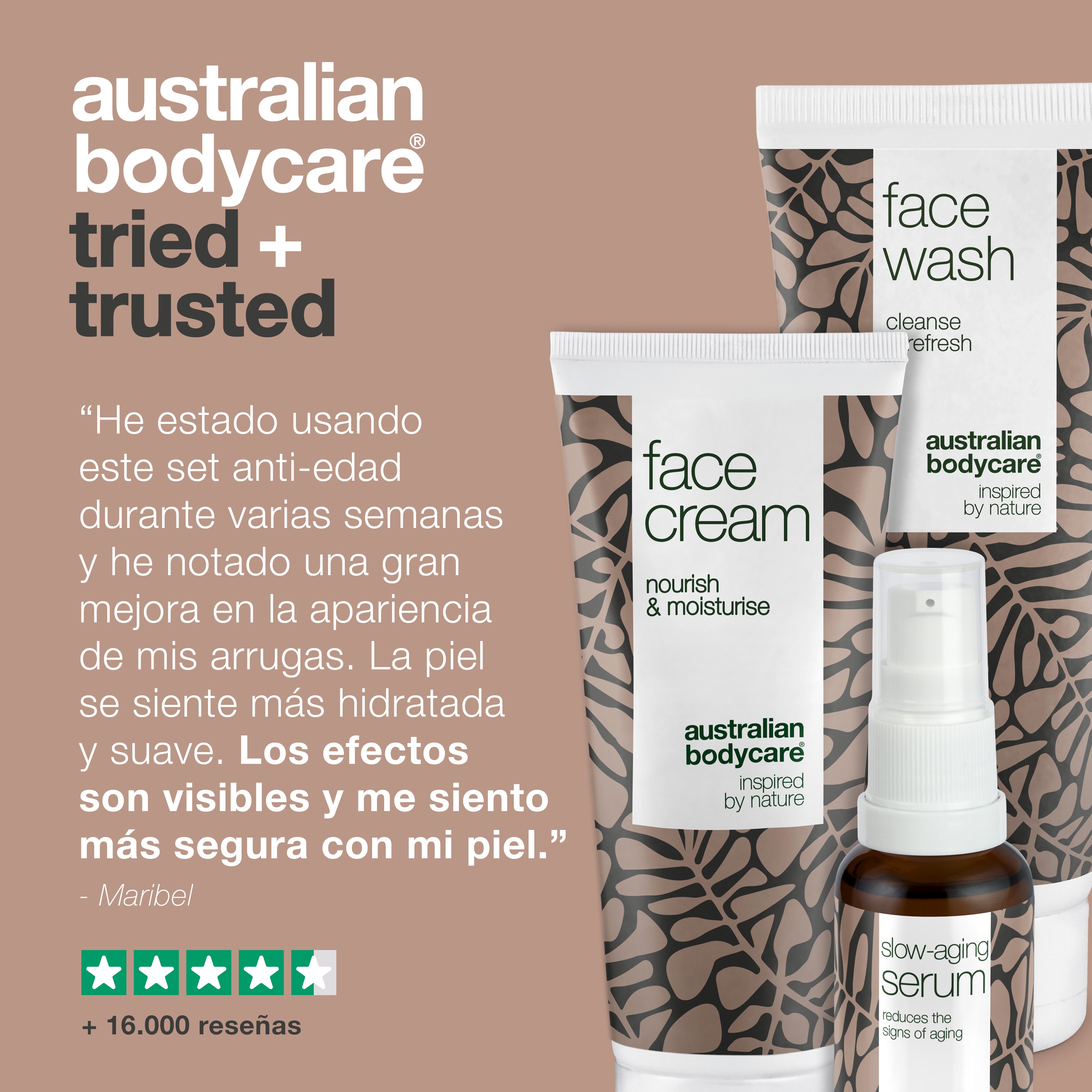 Conjunto de productos antienvejecimiento para pieles mayores de 50 años: 3 productos para arrugas y pieles maduras: limpiador facial, suero y crema antiedad