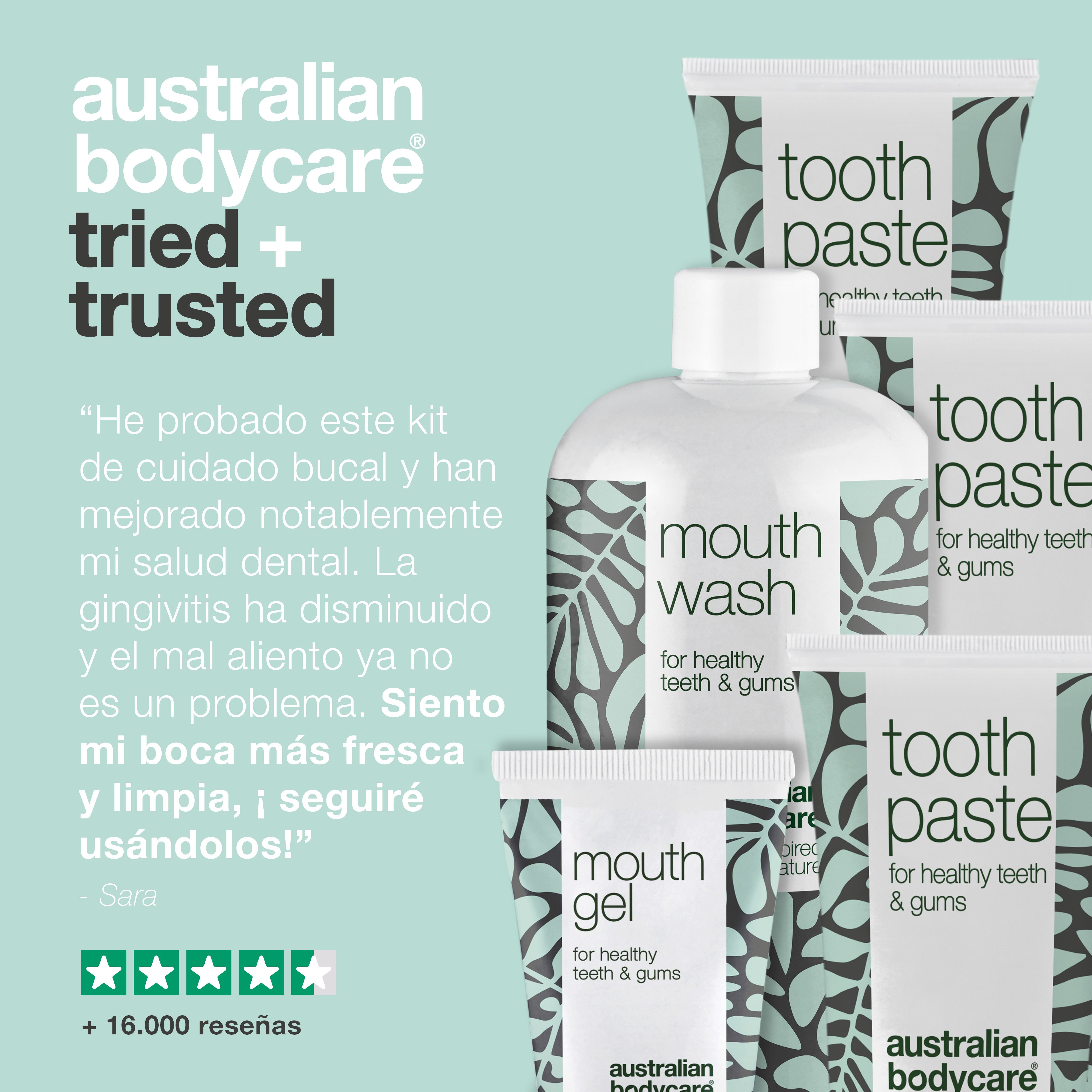 5 productos con Aceite de Árbol de Té para una buena higiene bucal — Productos bucales para el cuidado diario de la gingivitis y las aftas bucales