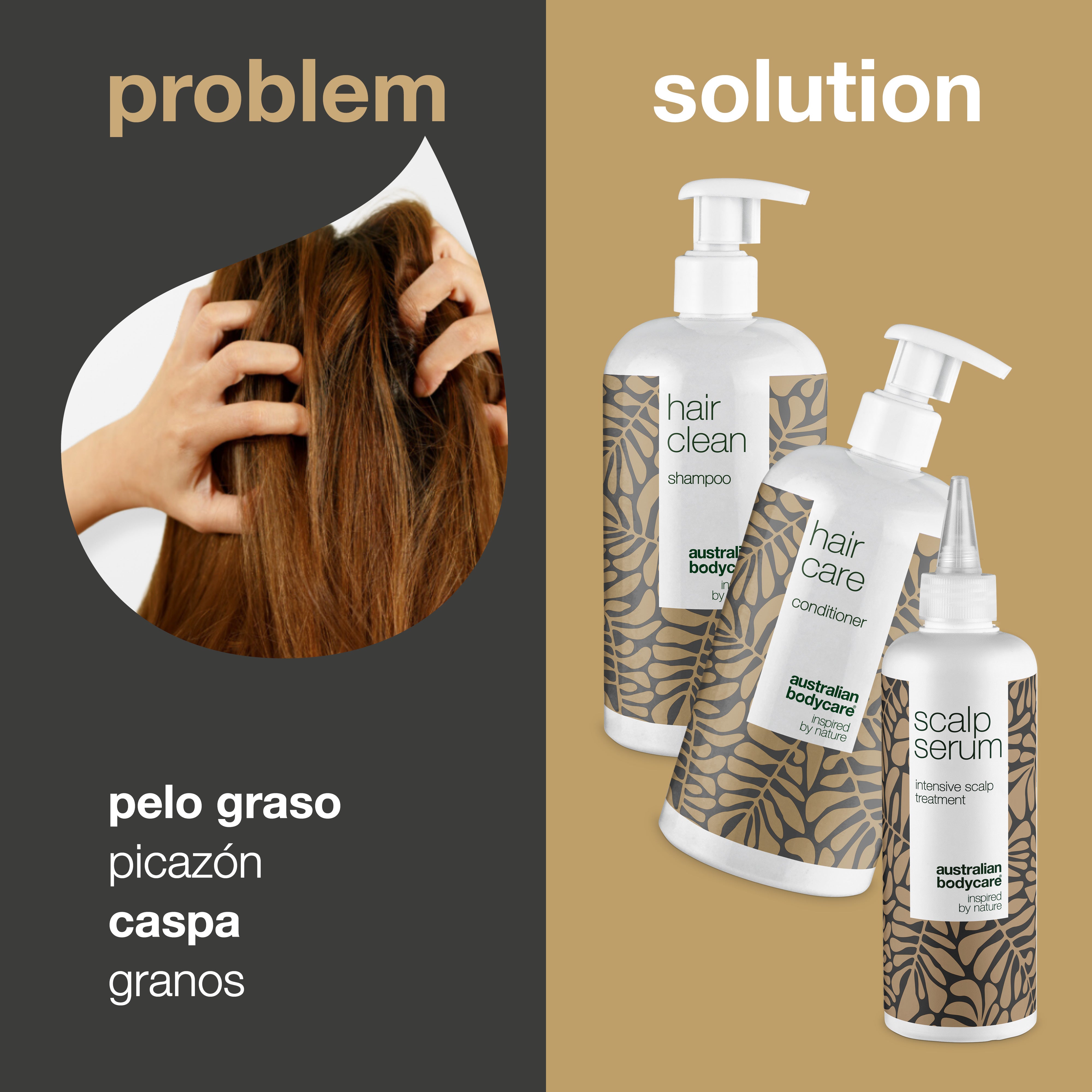 Productos XL para caspa, cuero cabelludo seco e irritado — 3 productos para cuero cabelludo escamoso y con picazón, caspa o cabello graso