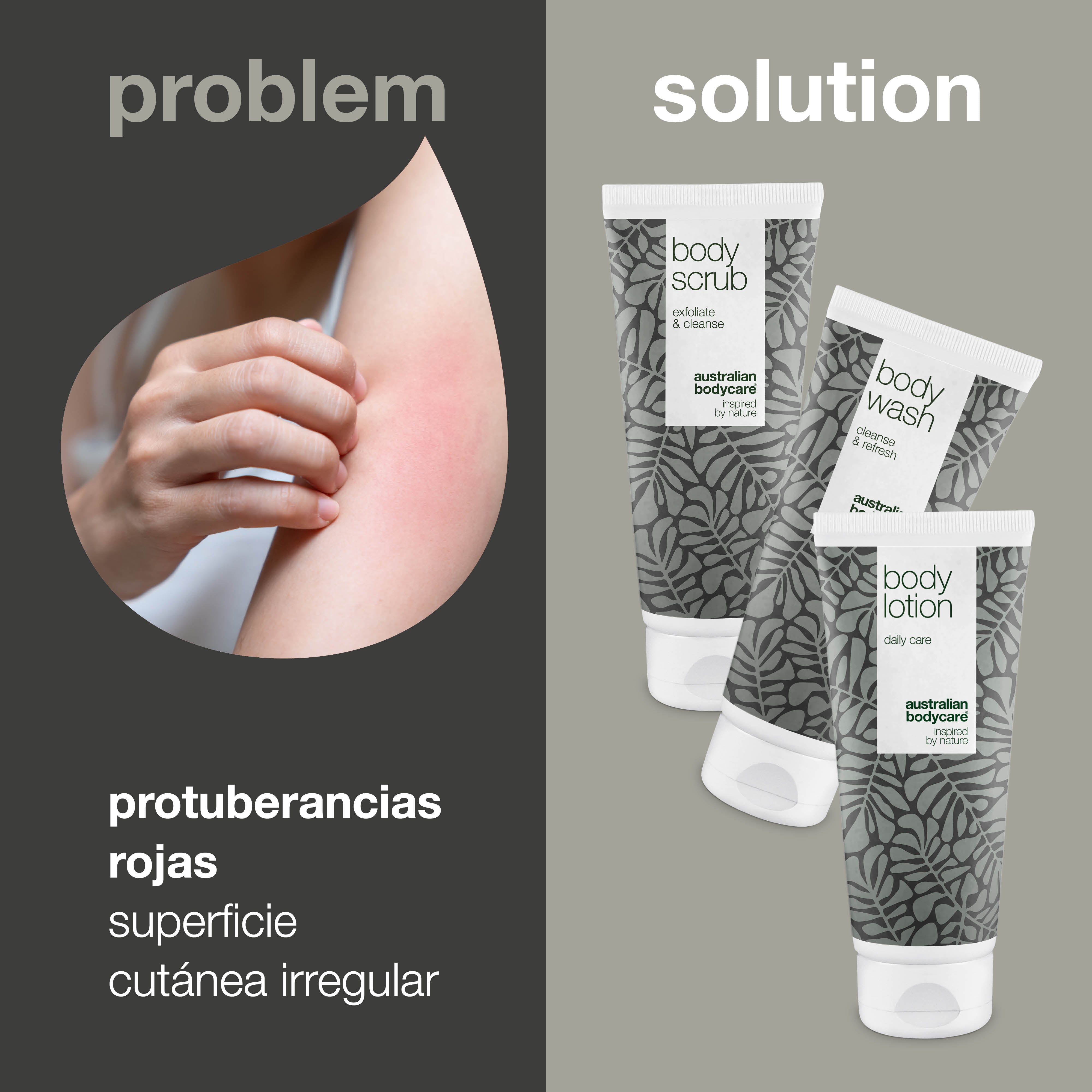 Paquete de 3 para cuidar la queratosis pilar: minimiza las pequeñas protuberancias en la piel y las manchas rojas causadas por la queratosis pilar