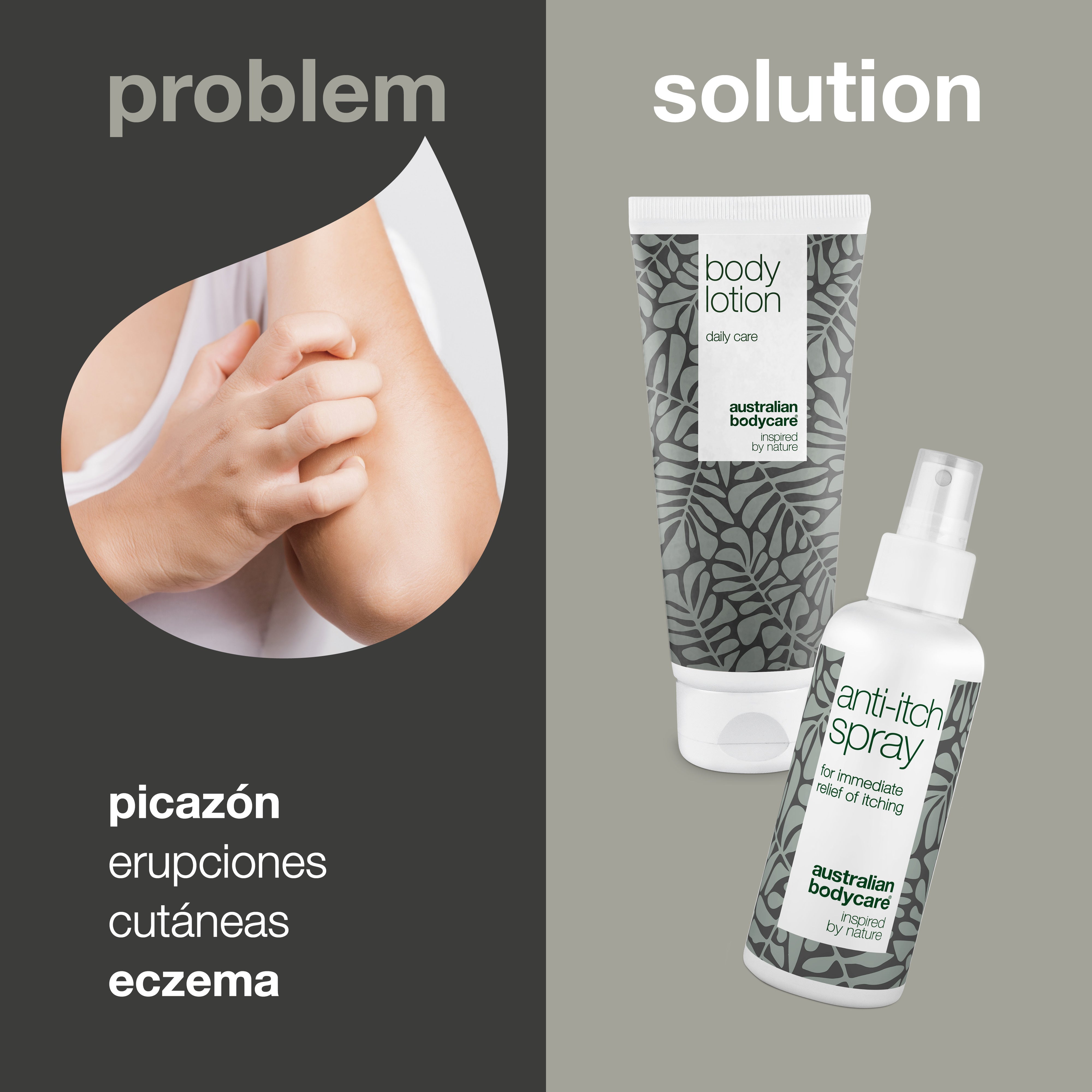 Kit para aliviar el picor de la piel — Kit que nutre y previene el picor de la piel