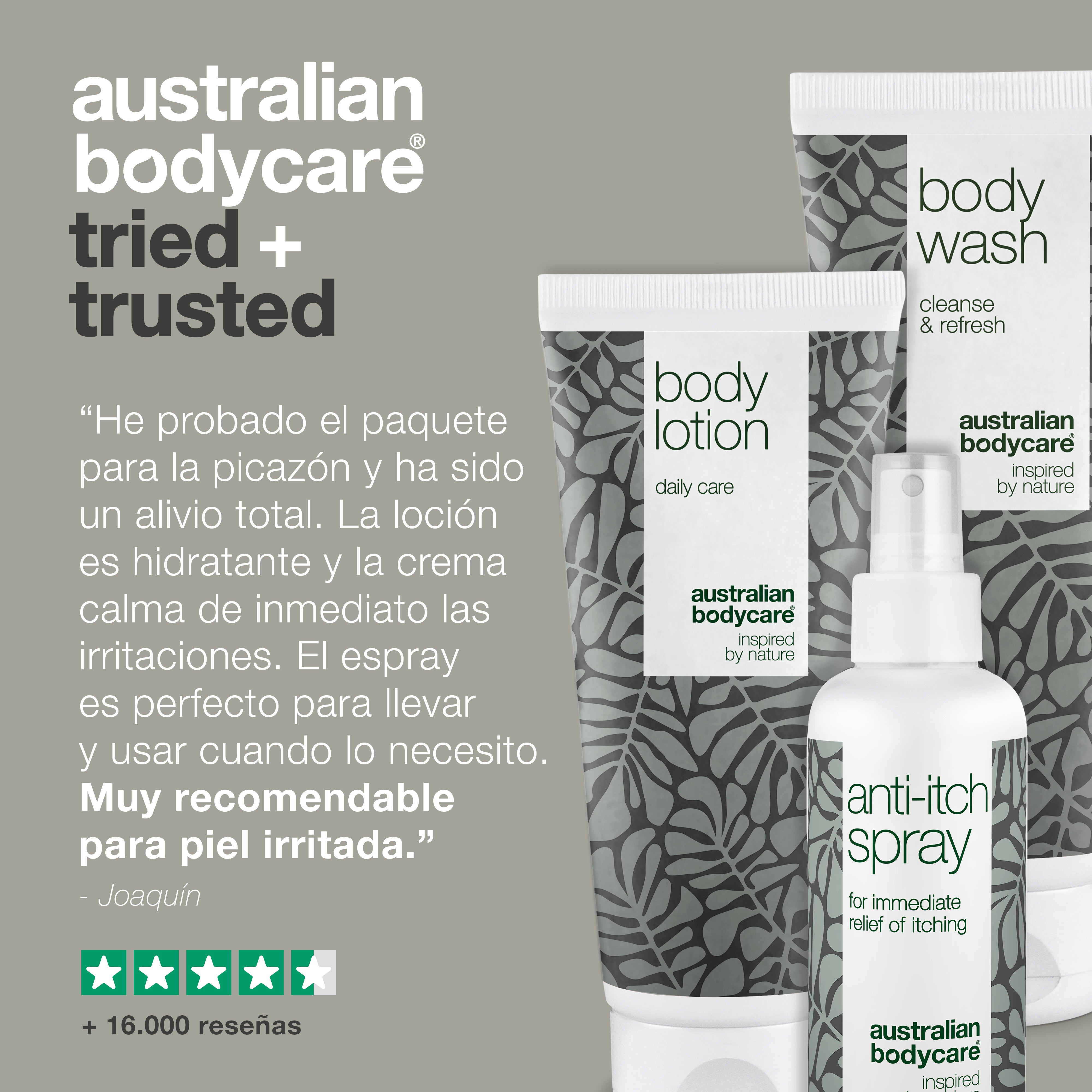 Set para el picor de la piel causado por la varicela — 3 productos para el cuidado de las erupciones y el picor causados ​​por la varicela