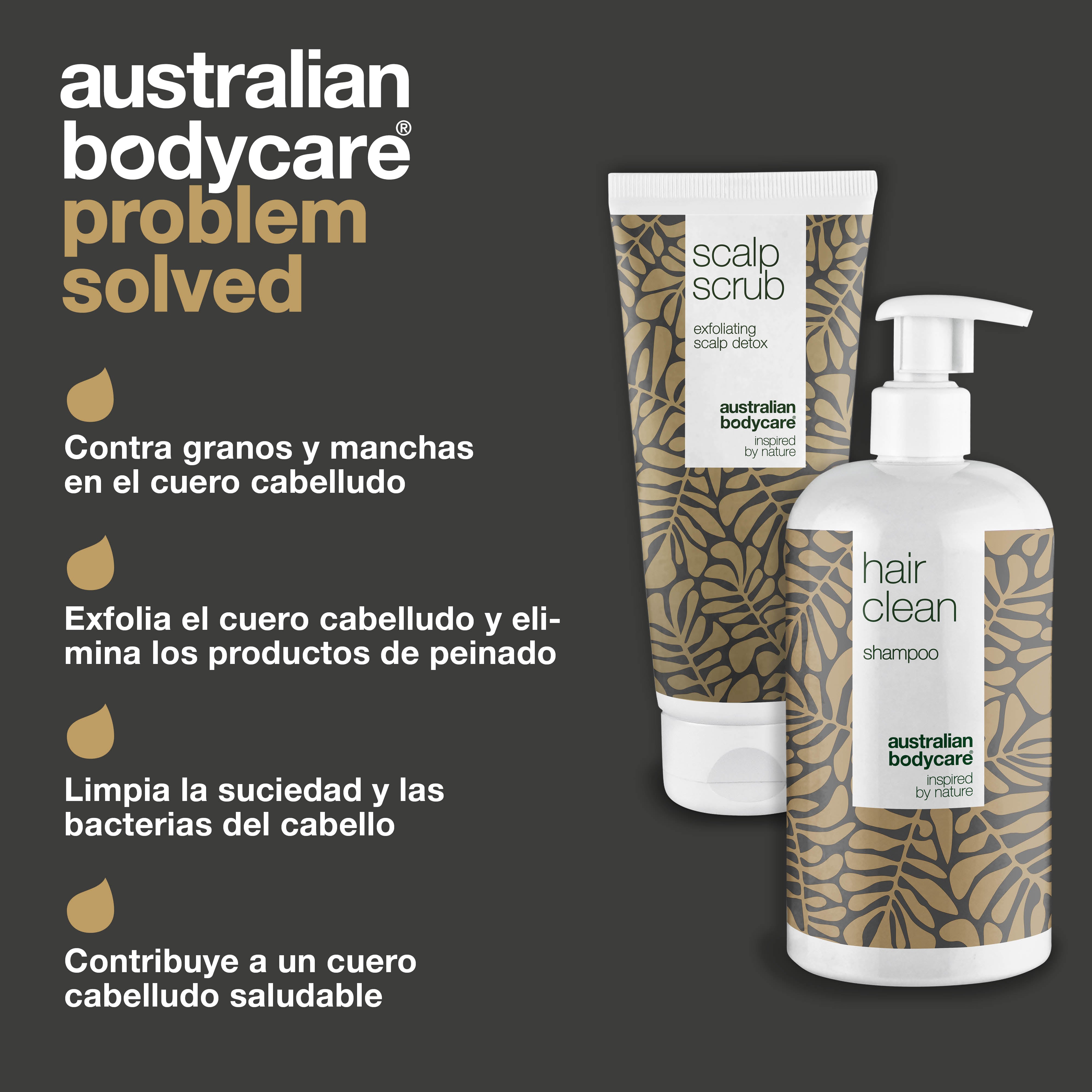 2 productos para cabello graso: champú de árbol de té y exfoliante para cuero cabelludo graso y cabello graso