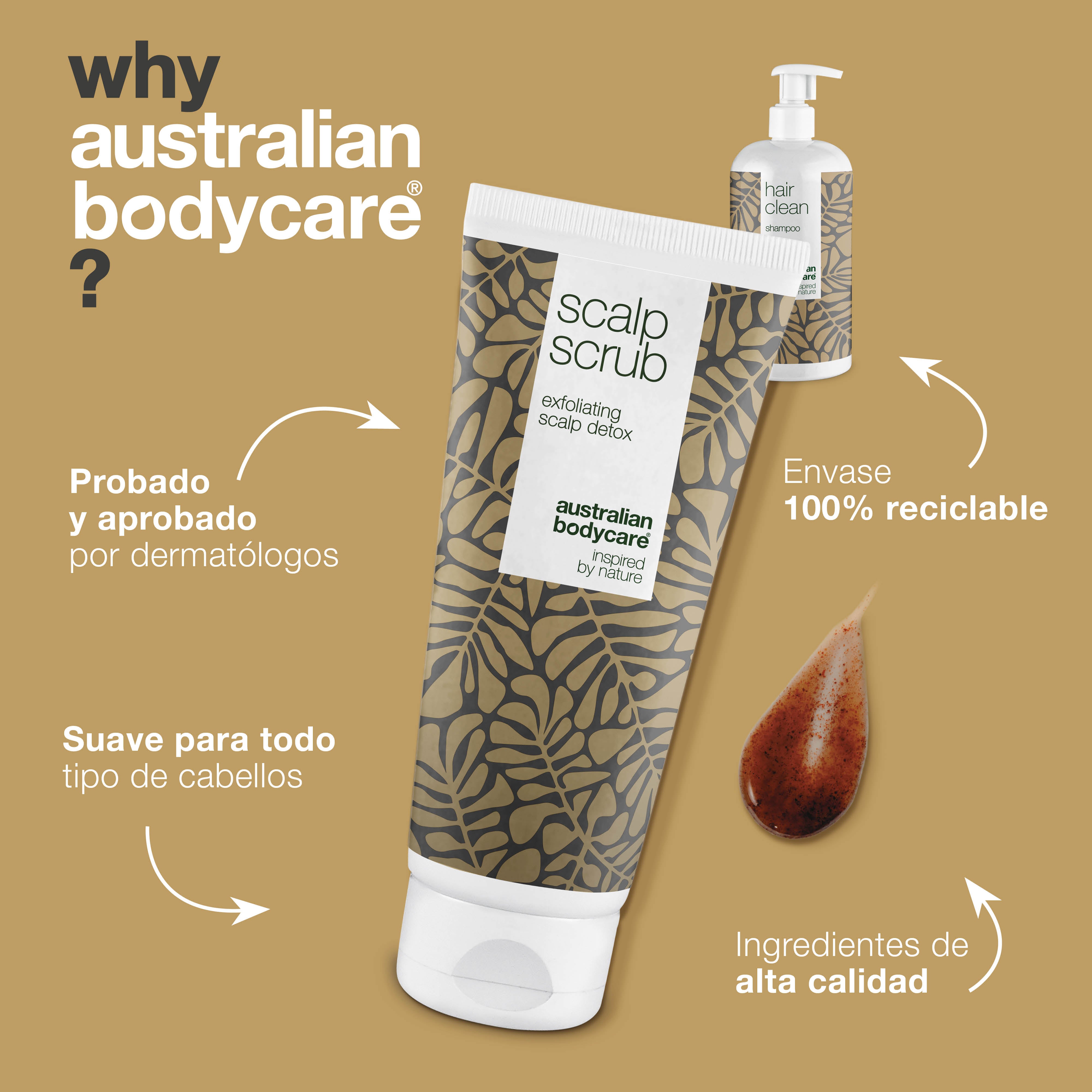2 productos para cabello graso: champú de árbol de té y exfoliante para cuero cabelludo graso y cabello graso
