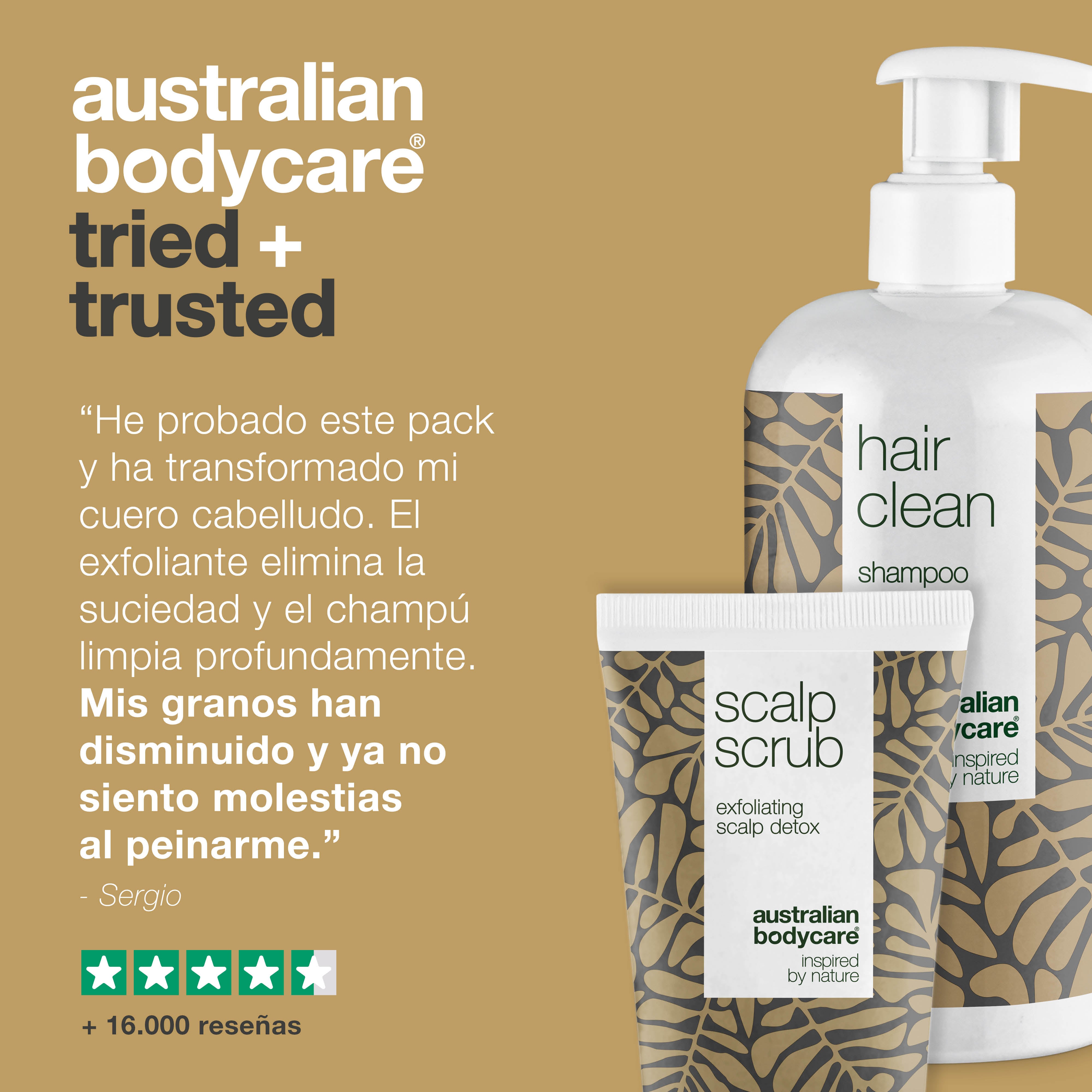 2 productos para cabello graso: champú de árbol de té y exfoliante para cuero cabelludo graso y cabello graso