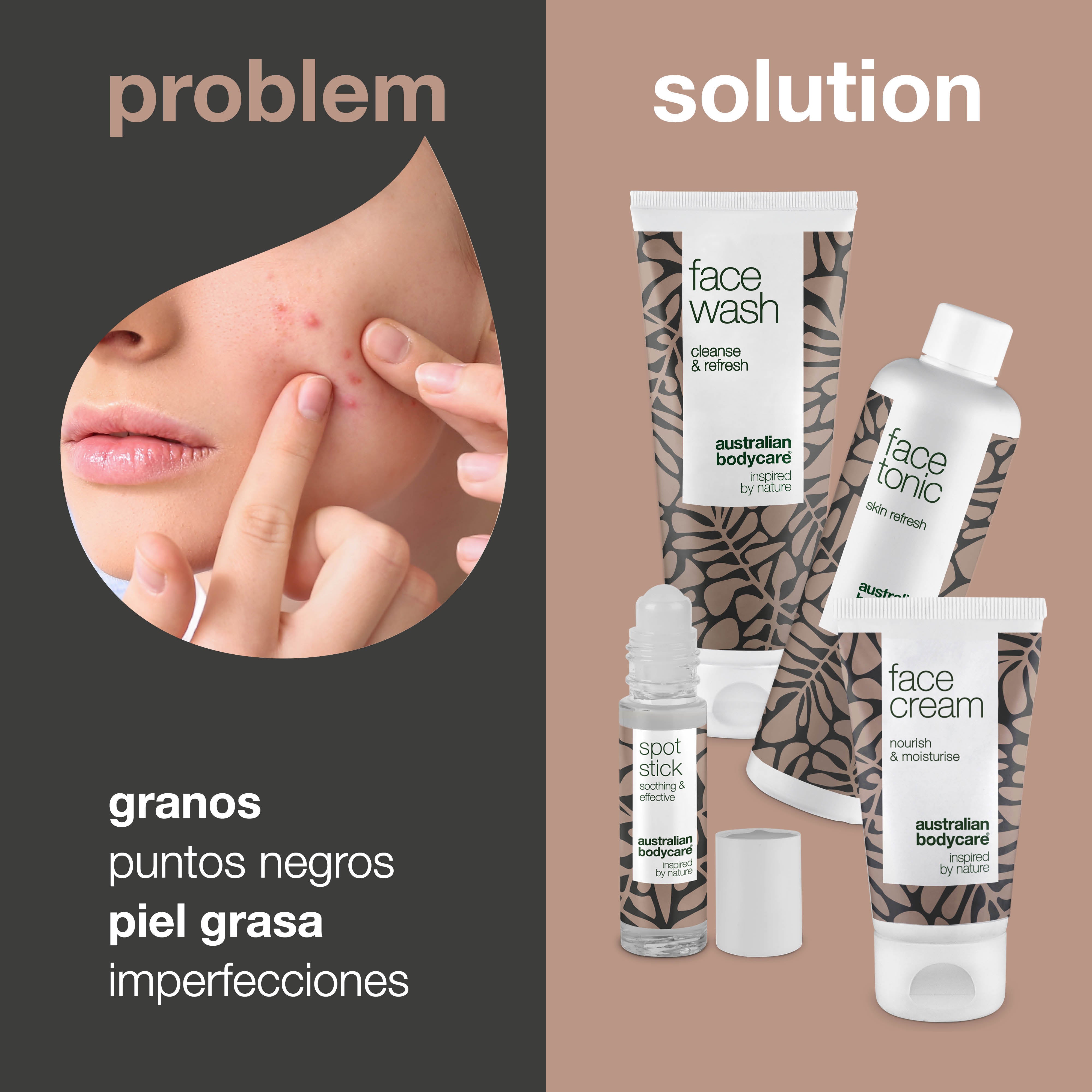 Set de cuidado de la piel para puntos negros y puntos negros en el mentón: 4 productos faciales para la limpieza diaria de puntos negros en la mandíbula y puntos negros en el mentón