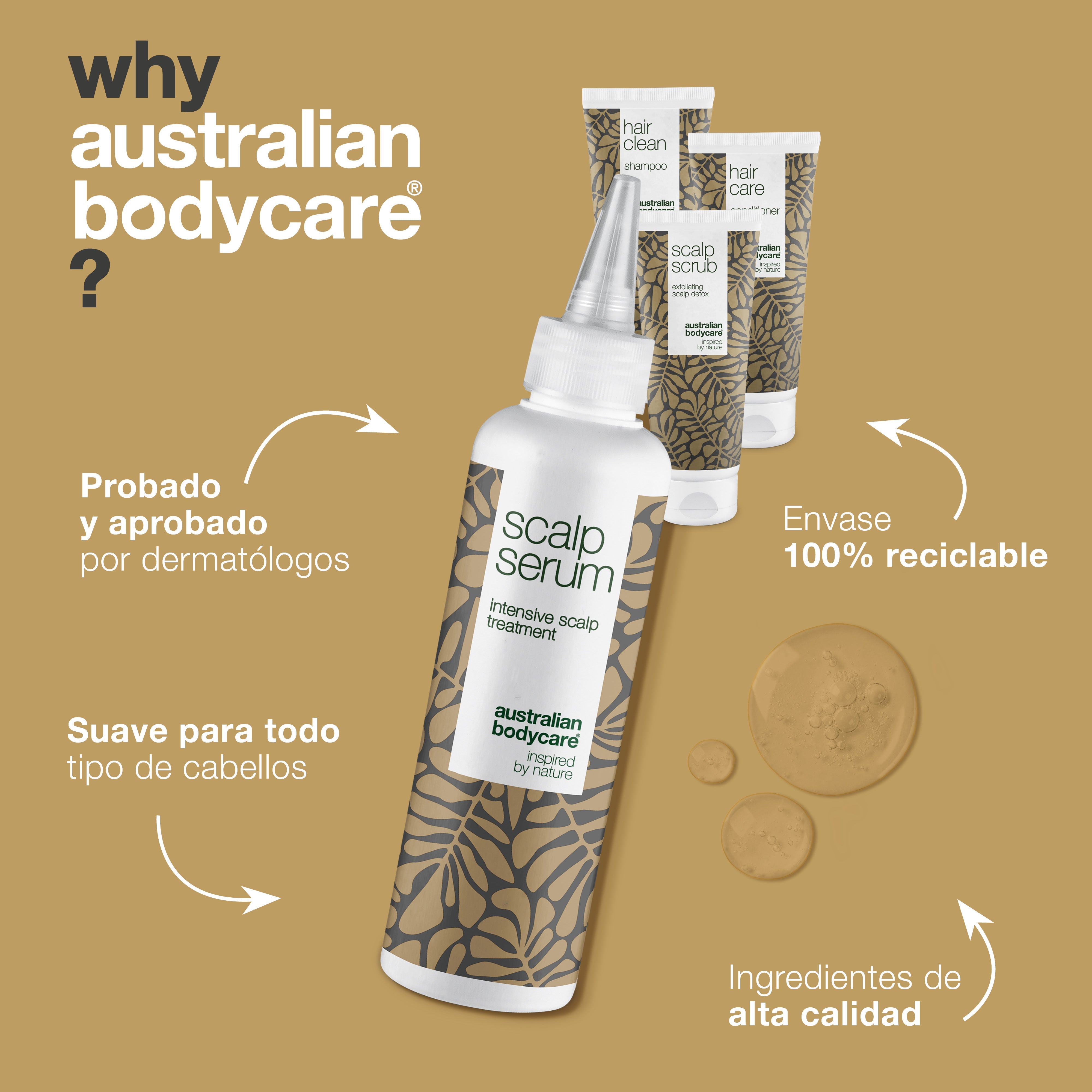 Paquete de 4 para caspa y cuero cabelludo seco: productos para el cabello para caspa, cuero cabelludo seco, picazón o cabello graso