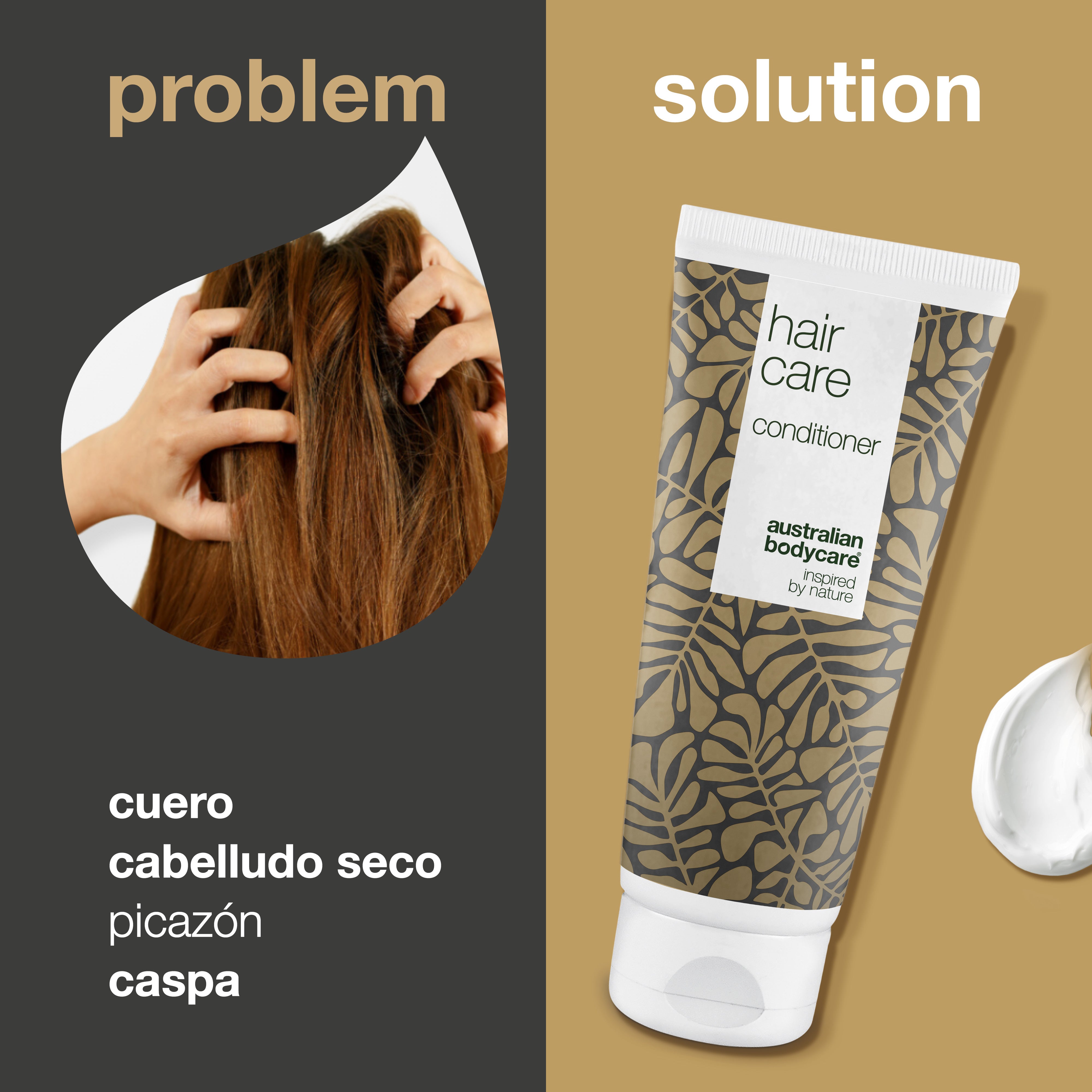Acondicionador para cuero cabelludo seco, con picazón y caspa: acondicionador nutritivo para hidratar el cuero cabelludo irritado y cuidar el cabello.