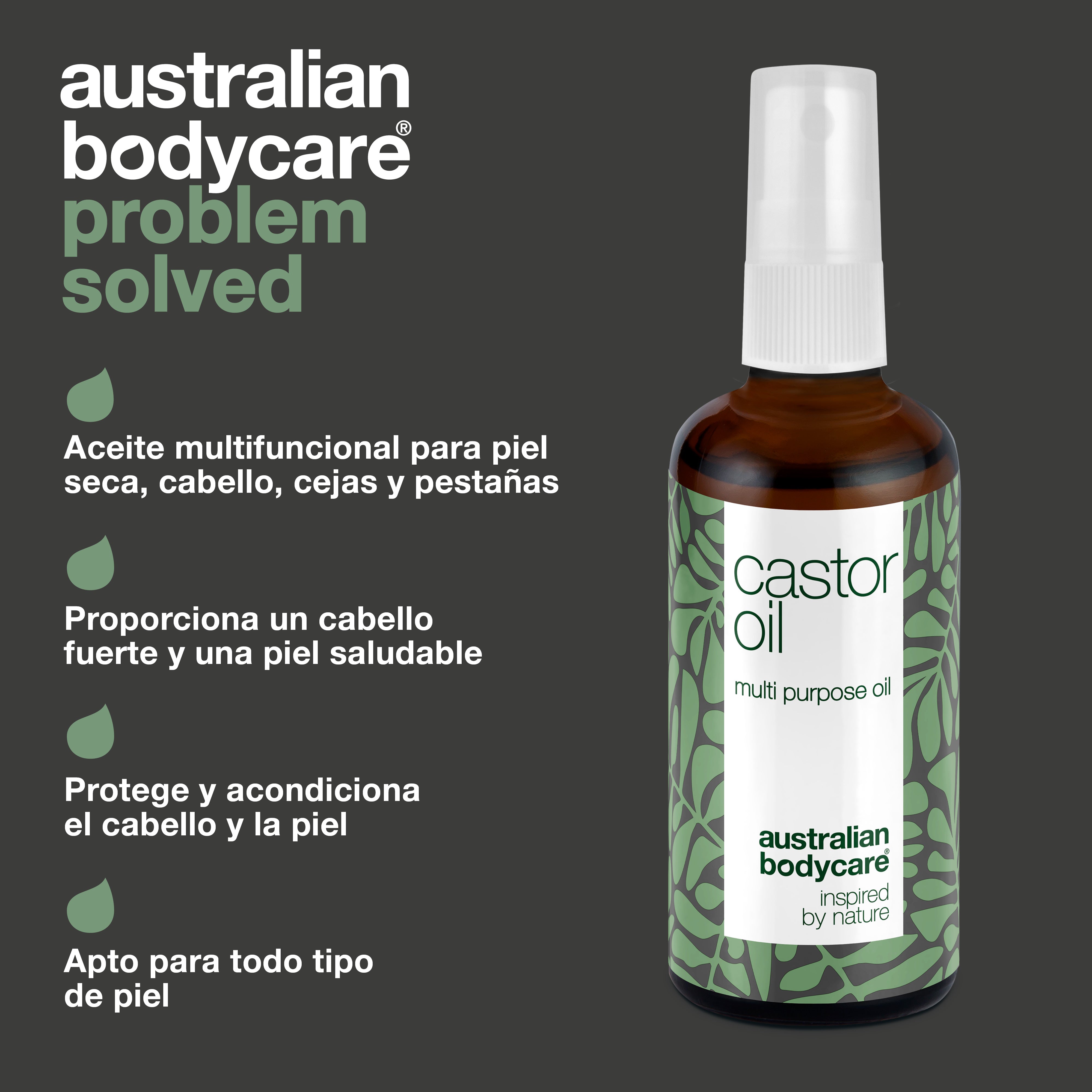 Aceite de ricino – Aceite multiusos para cabello y piel – Aceite de ricino para piel, cabello, cejas y pestañas secas