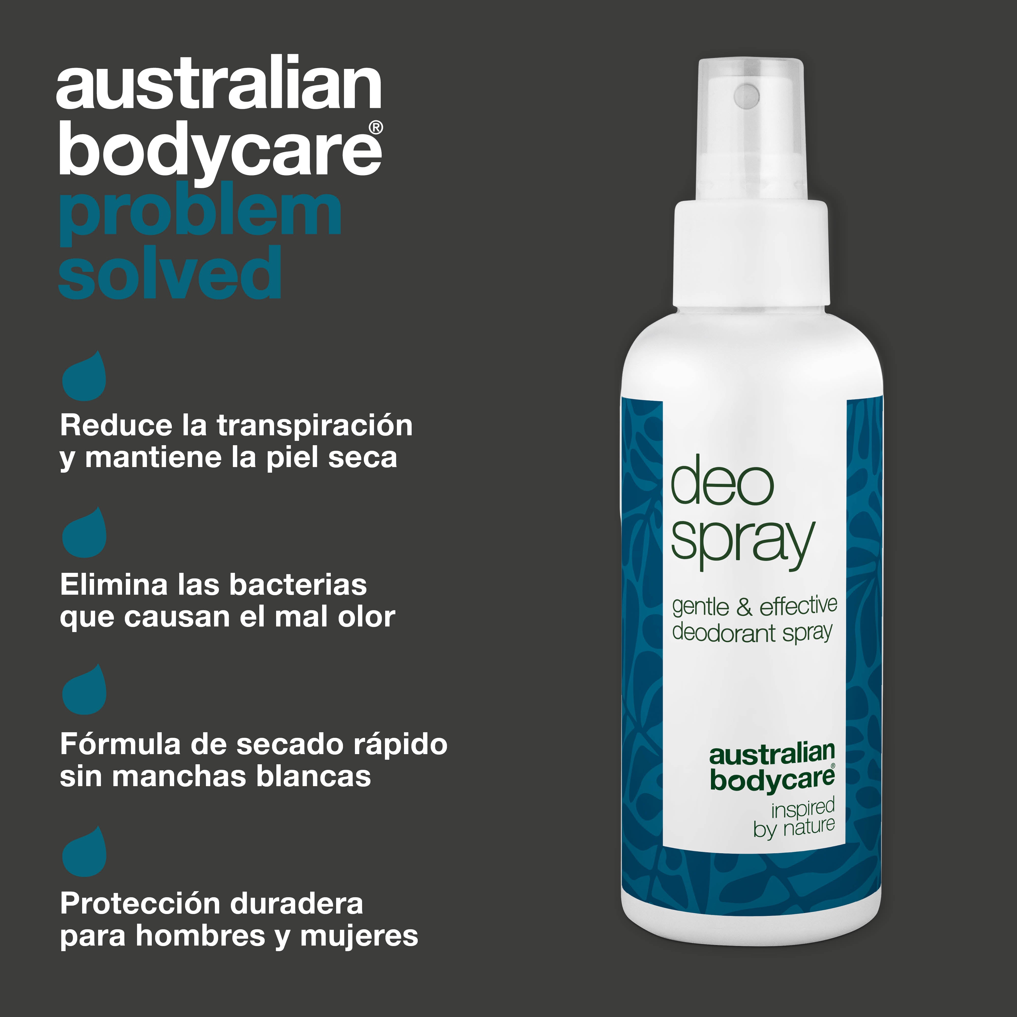 Desodorante en spray antitranspirante: combate el sudor y el olor: controla el sudor y el olor con este desodorante en spray de larga duración. Dermatológicamente testado y apto para todo tipo de pieles.
