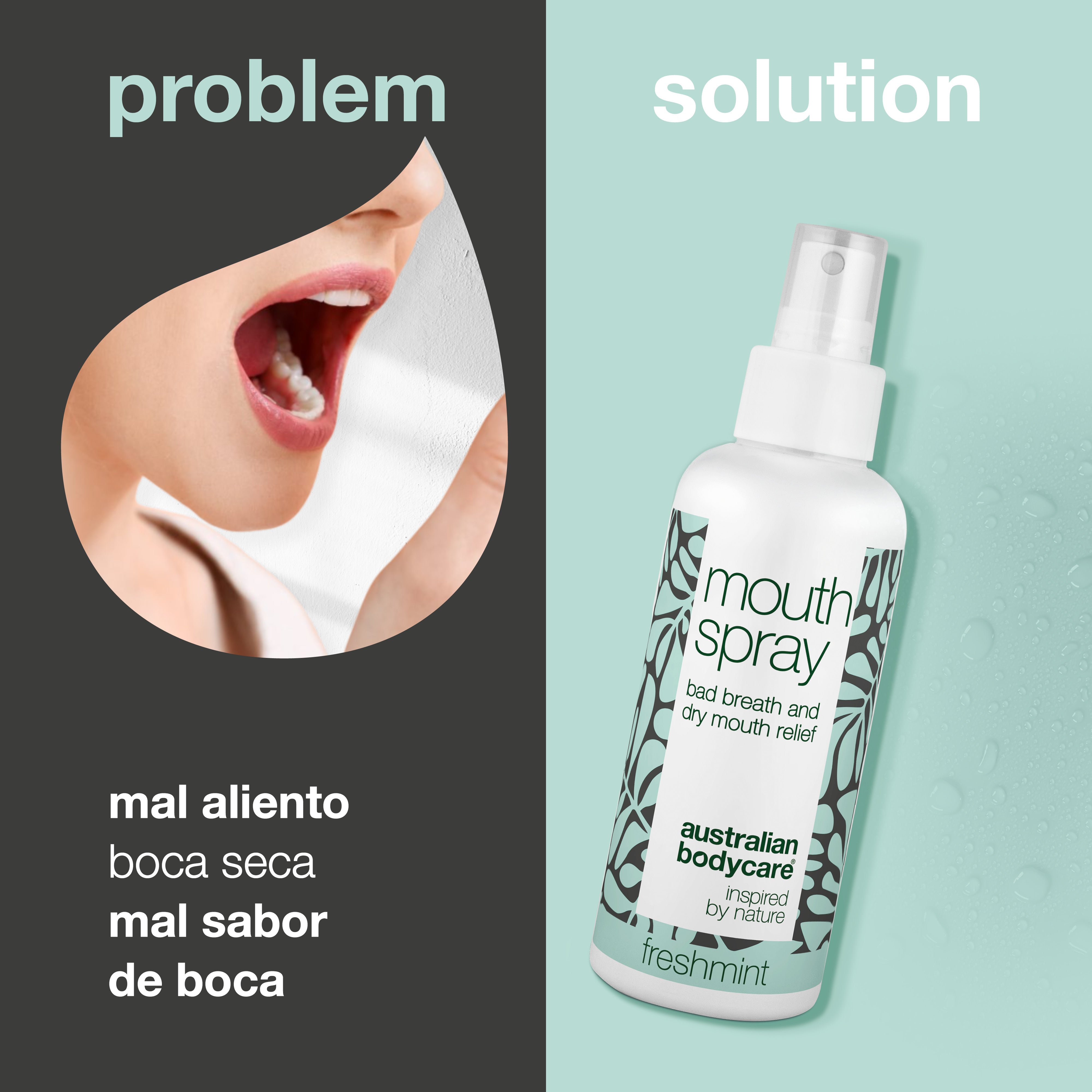 Spray bucal refrescante para el mal aliento y la boca seca: spray bucal calmante y refrescante para lengua y encías con ingredientes naturales. Mantiene la boca fresca e hidratada, combatiendo eficazmente el mal aliento y la sequedad bucal.
