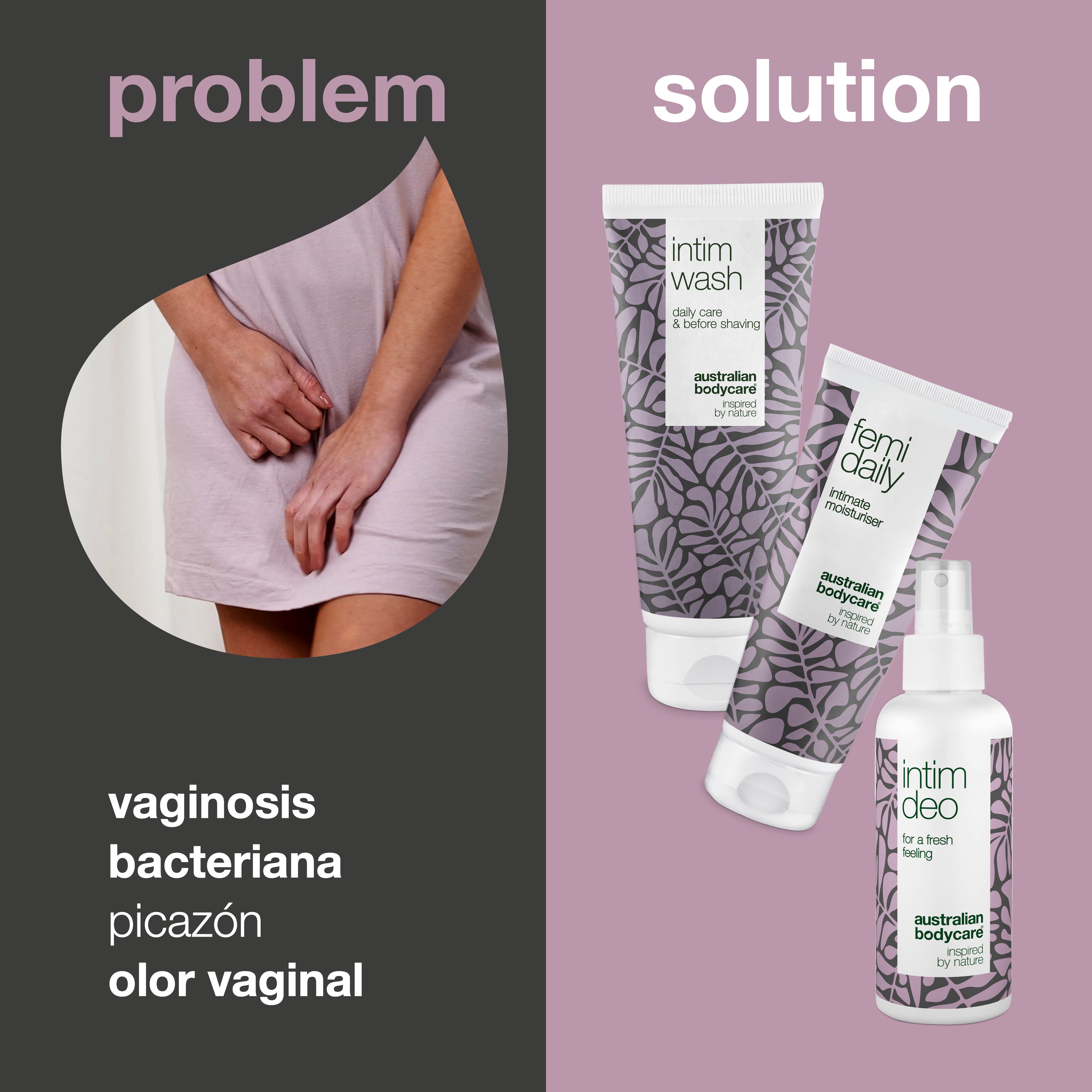 Kit para vaginosis bacteriana (VB): productos íntimos contra olores no deseados, picazón e irritación de la piel.