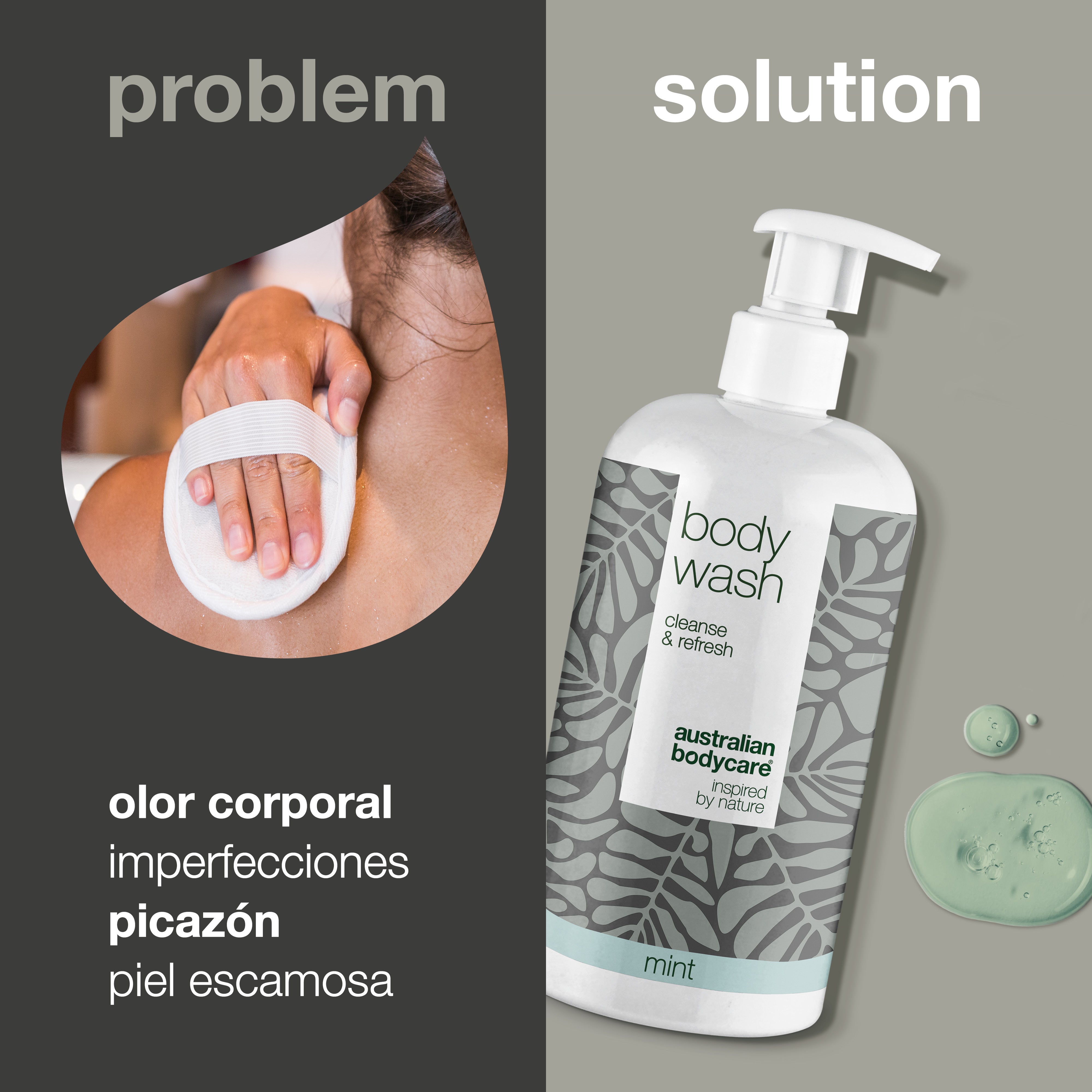 Gel de baño 4x3 Tea Tree 500 ml Menta - paquete — Paquete con 4 Gel de baño (500 ml): Aceite de Árbol de Té Menta