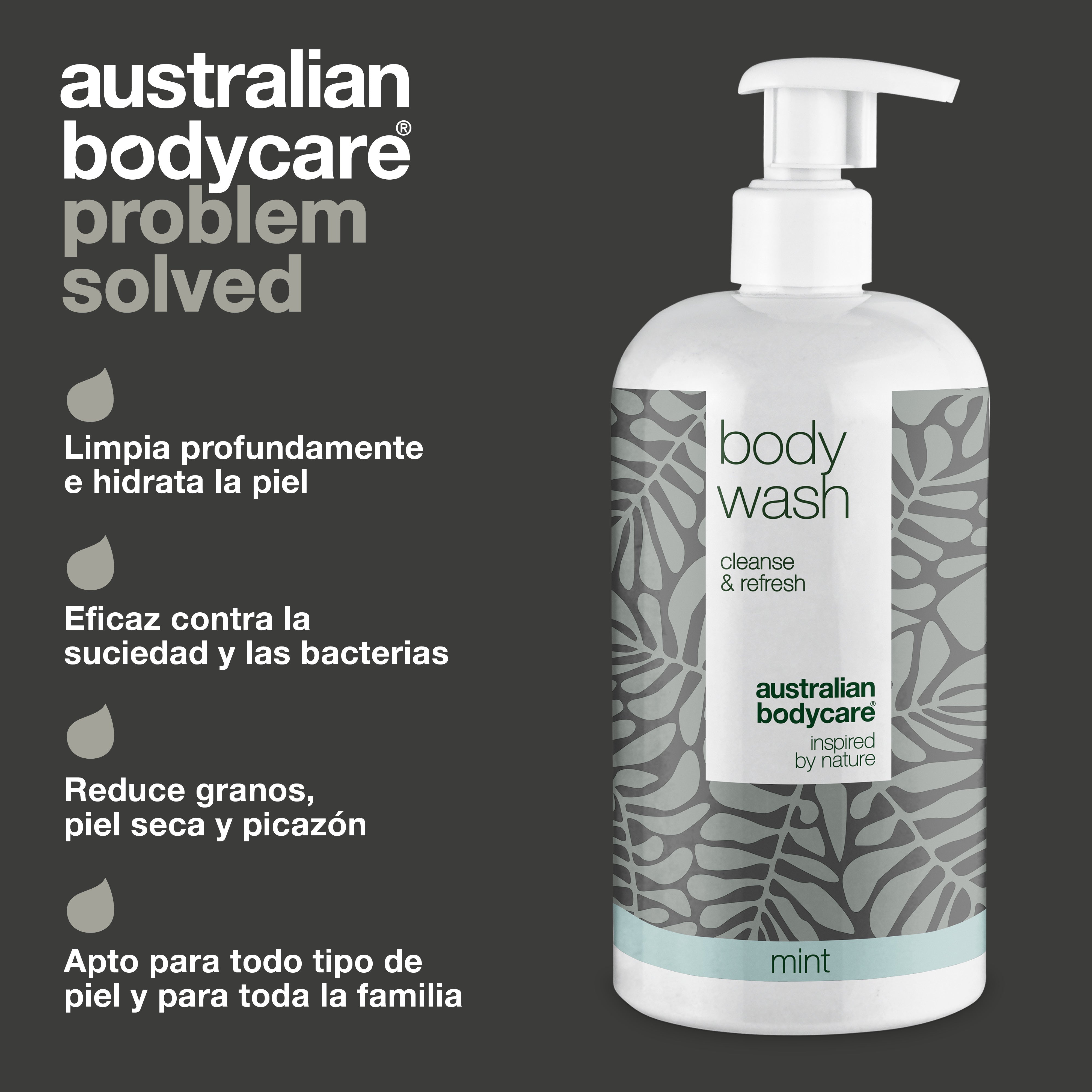 Gel de baño 4x3 Tea Tree 500 ml Menta - paquete — Paquete con 4 Gel de baño (500 ml): Aceite de Árbol de Té Menta