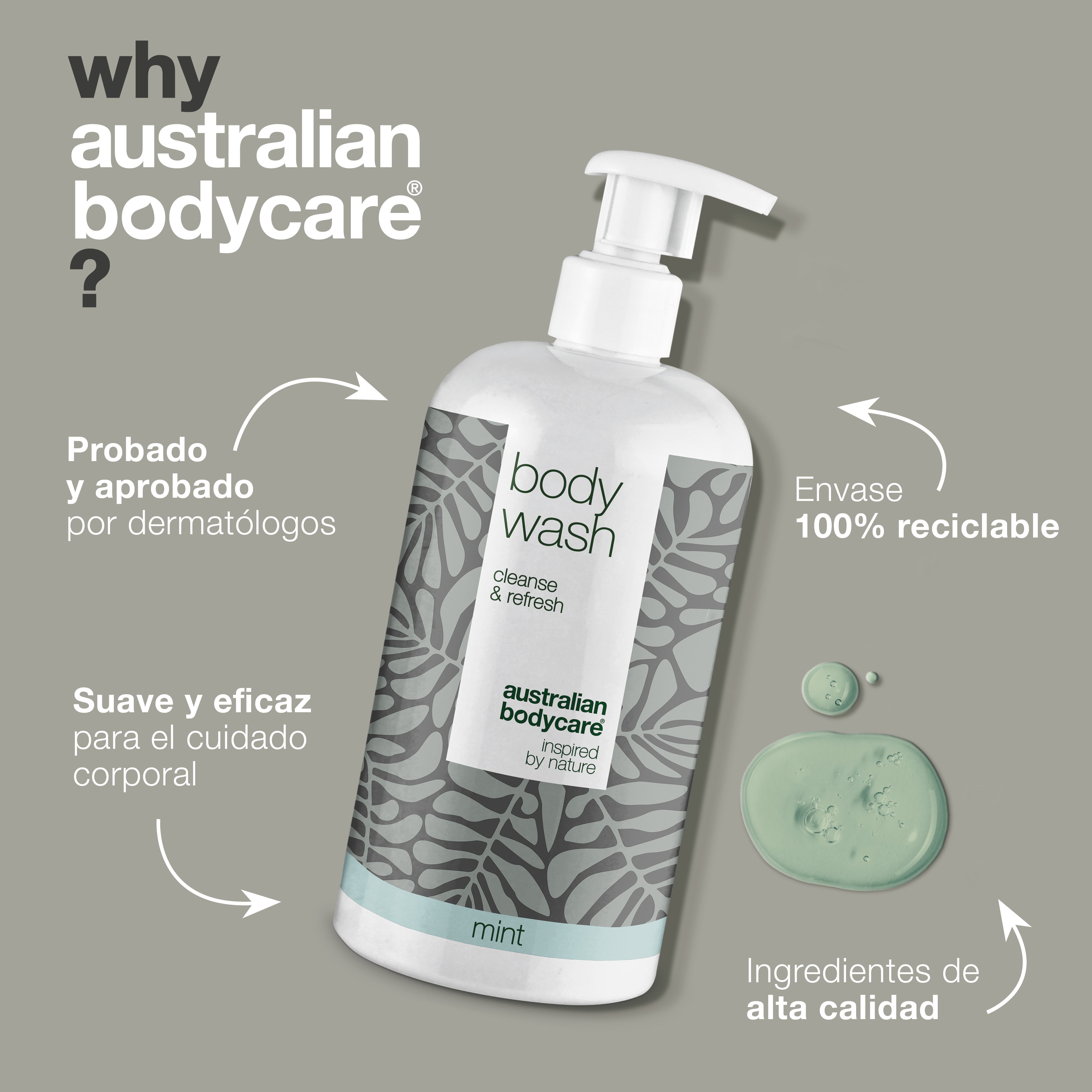 Gel de baño 4x3 Tea Tree 500 ml Menta - paquete — Paquete con 4 Gel de baño (500 ml): Aceite de Árbol de Té Menta