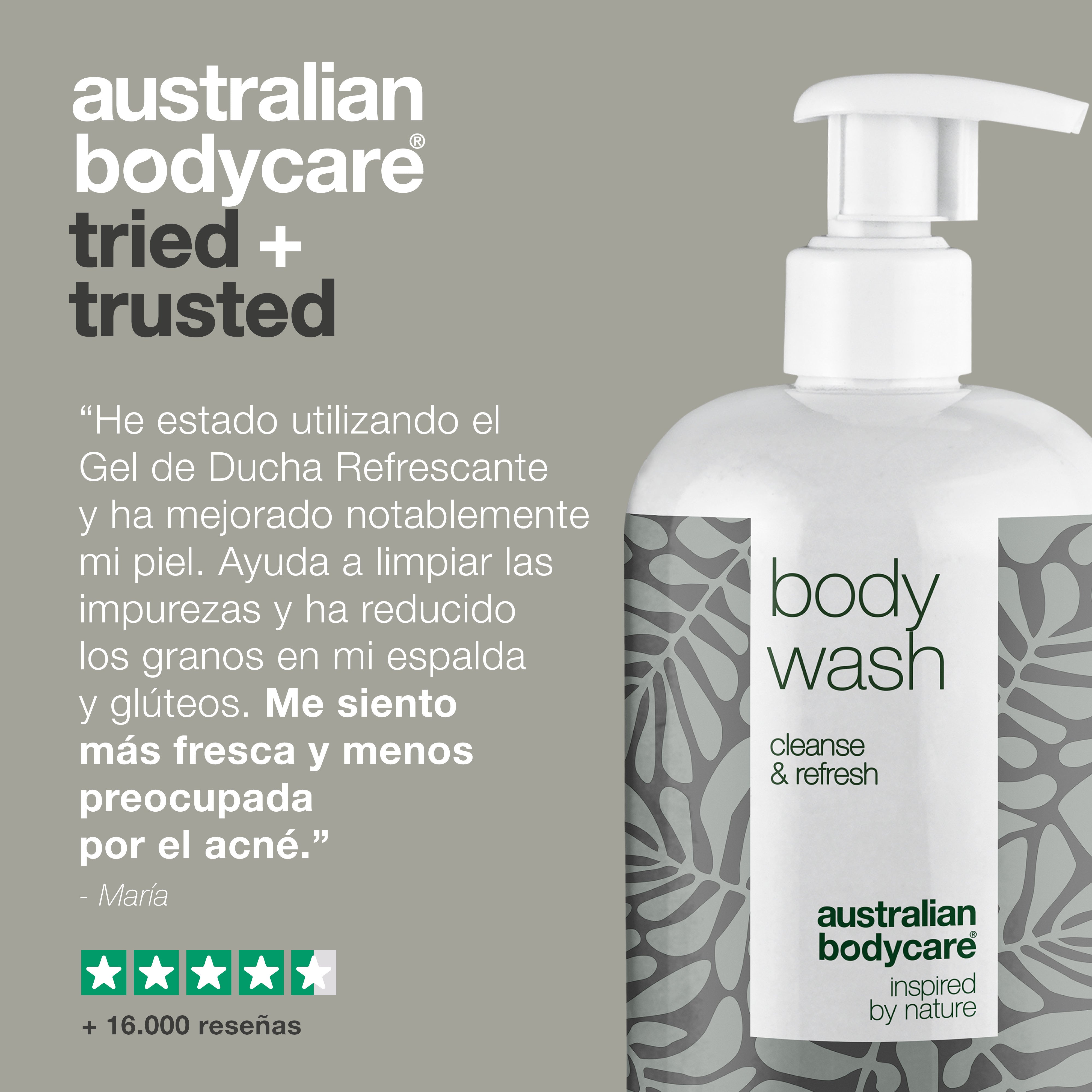 Gel de baño 4x3 Tea Tree 500 ml Menta - paquete — Paquete con 4 Gel de baño (500 ml): Aceite de Árbol de Té Menta
