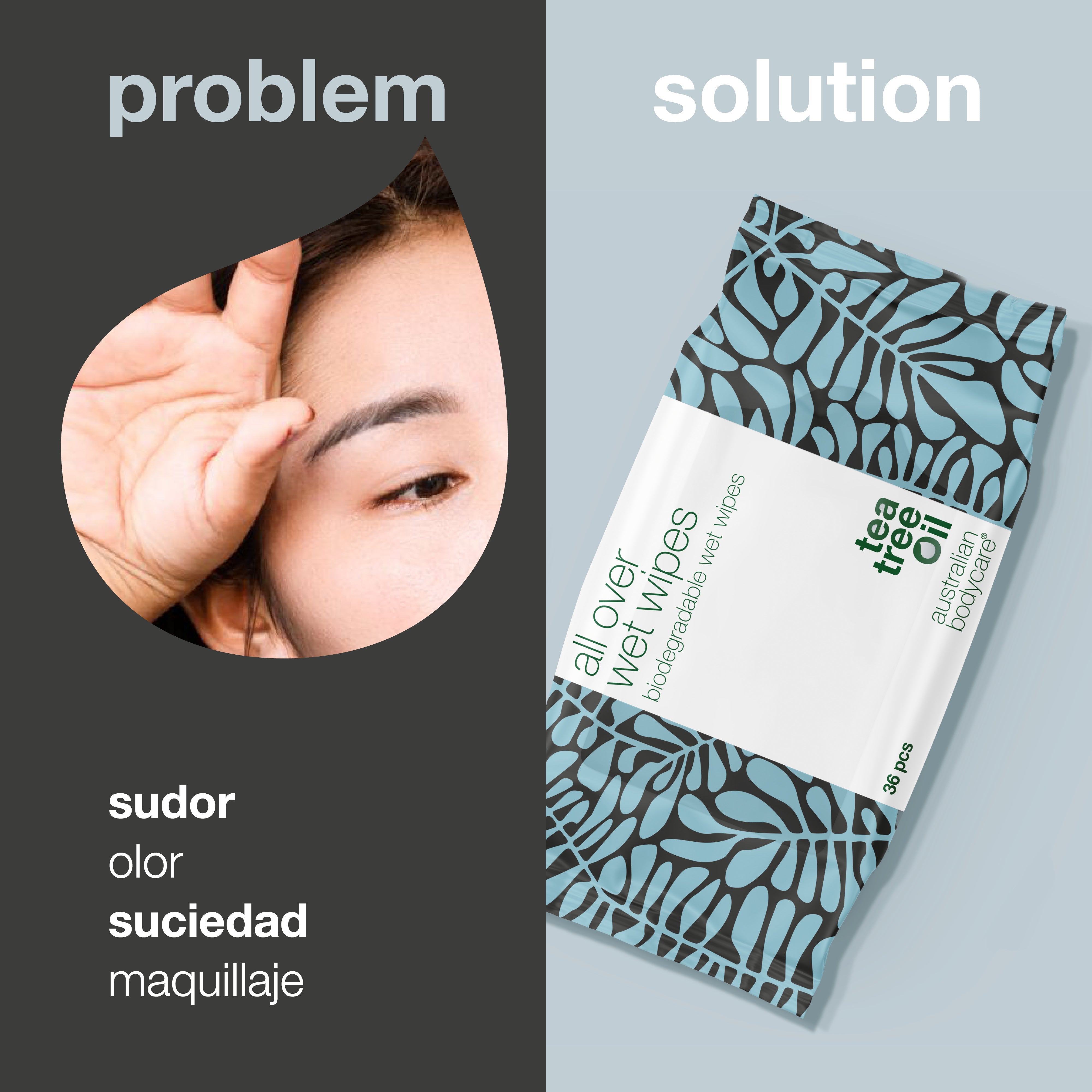 Toallitas húmedas con aceite de árbol de té para adultos (x36): un producto eficaz para limpiar y refrescar la piel