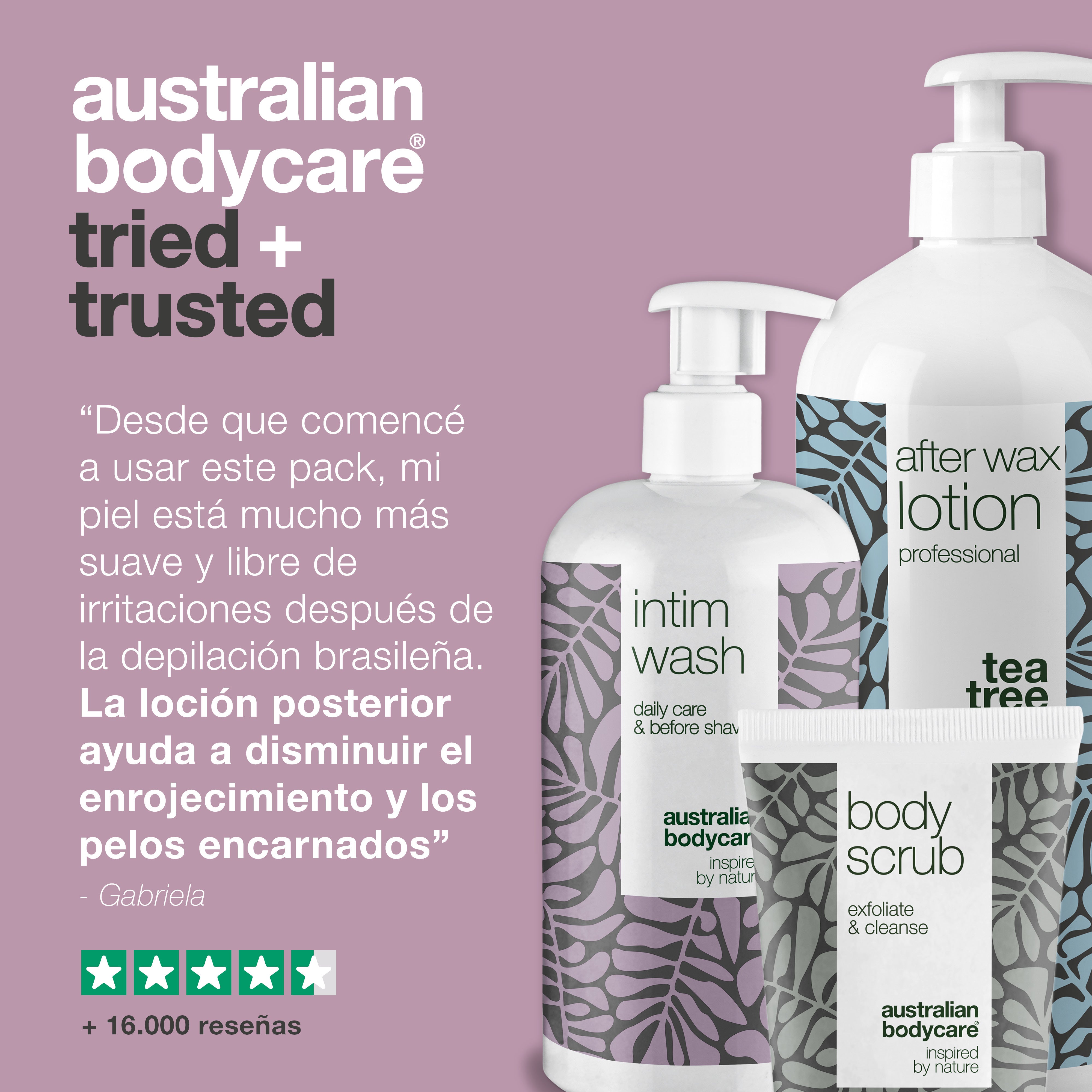 Kit de Cera Brasileña — 3 productos para depilar la línea del bikini y la zona íntima