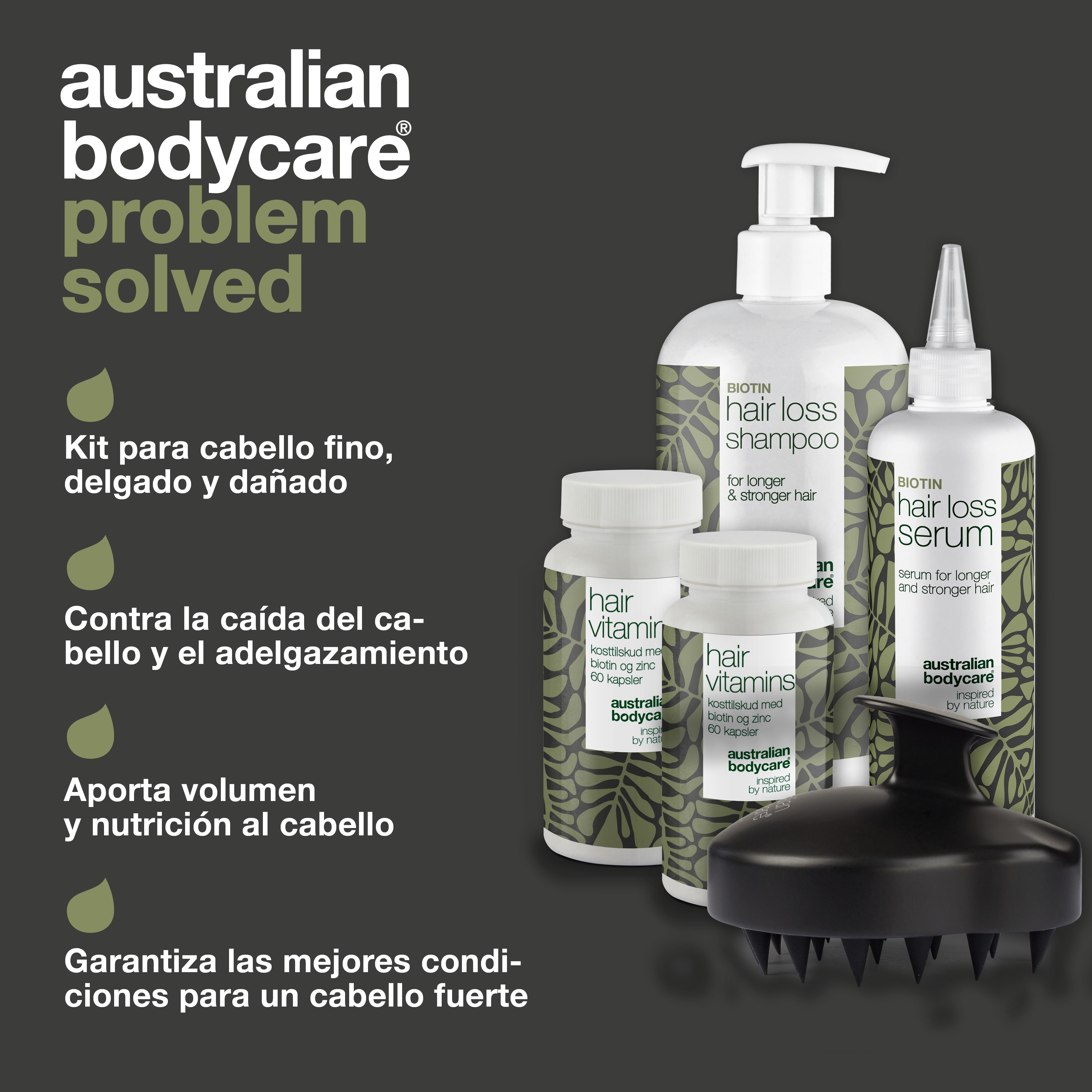 Paquete completo anticaída con productos XL: 5 productos para el cuidado diario de la caída del cabello, cabello fino y fino