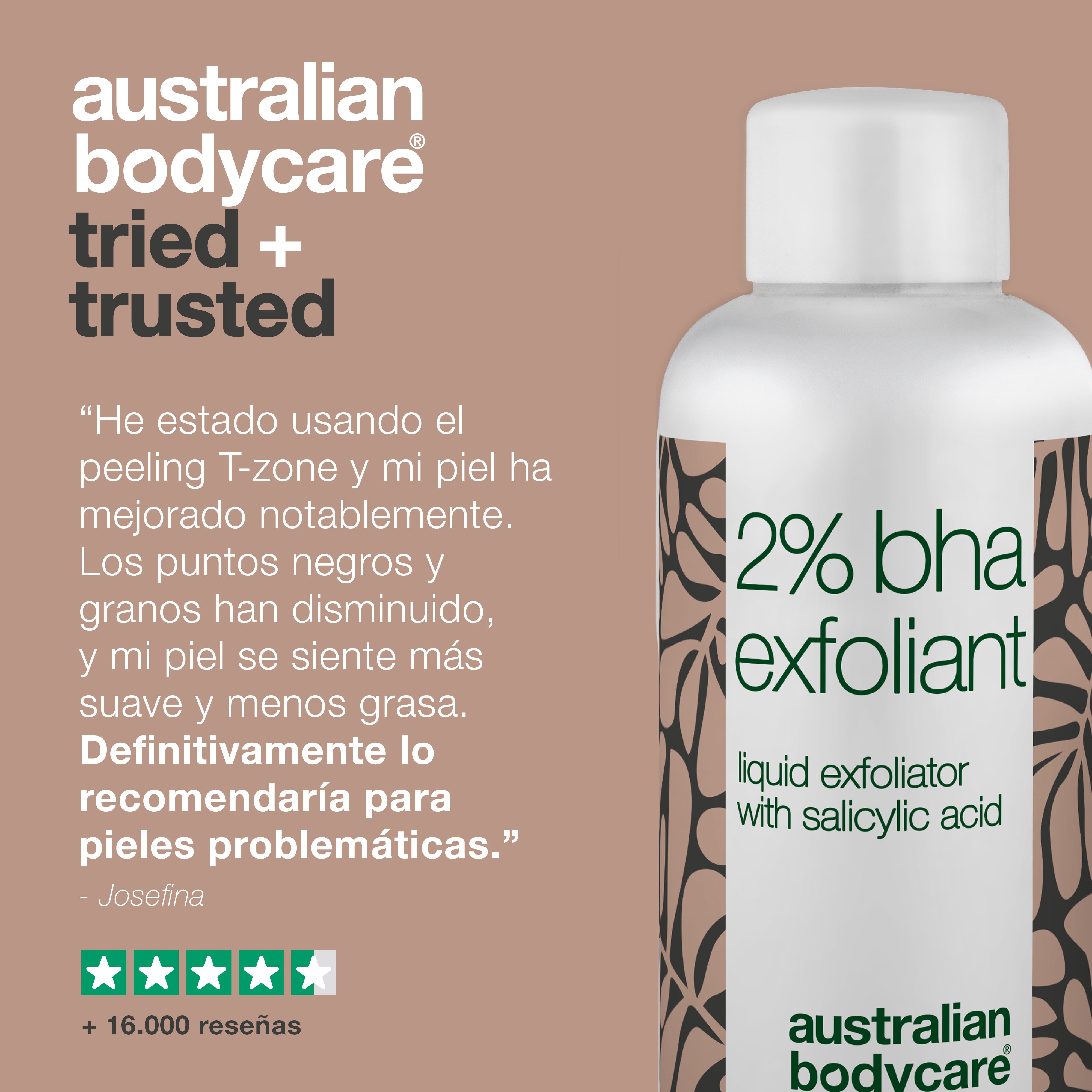 Exfoliante con ácido salicílico al 2% BHA para pieles grasas e impuras: consiga una piel clara y suave con nuestro exfoliante natural. Reduce puntos negros, espinillas y poros dilatados.