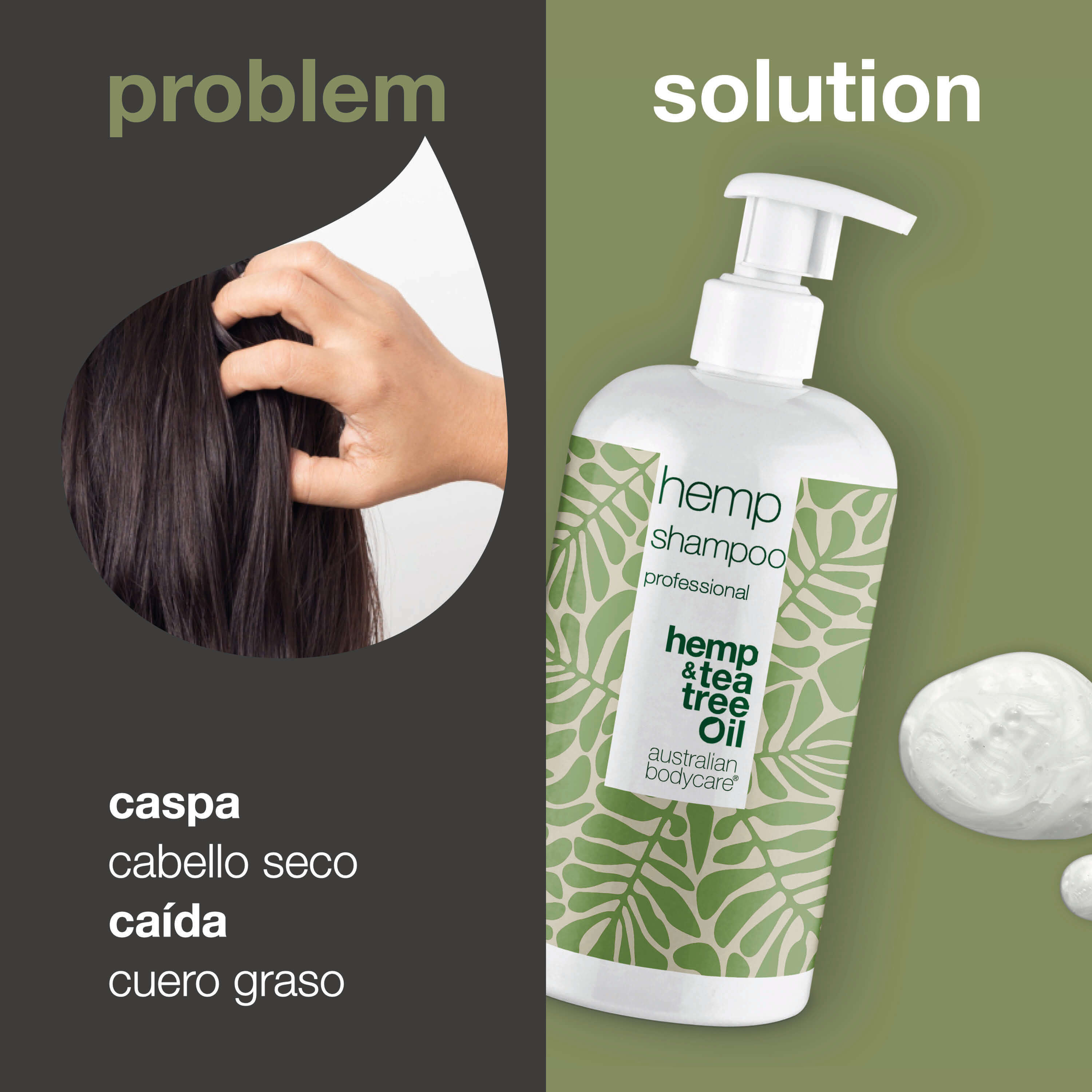 Champú de Cáñamo para Cabello Seco y un Cuero Cabelludo Saludable — El champú de cáñamo ofrece hidratación profunda y ayuda a mantener un cuero cabelludo equilibrado y sano.