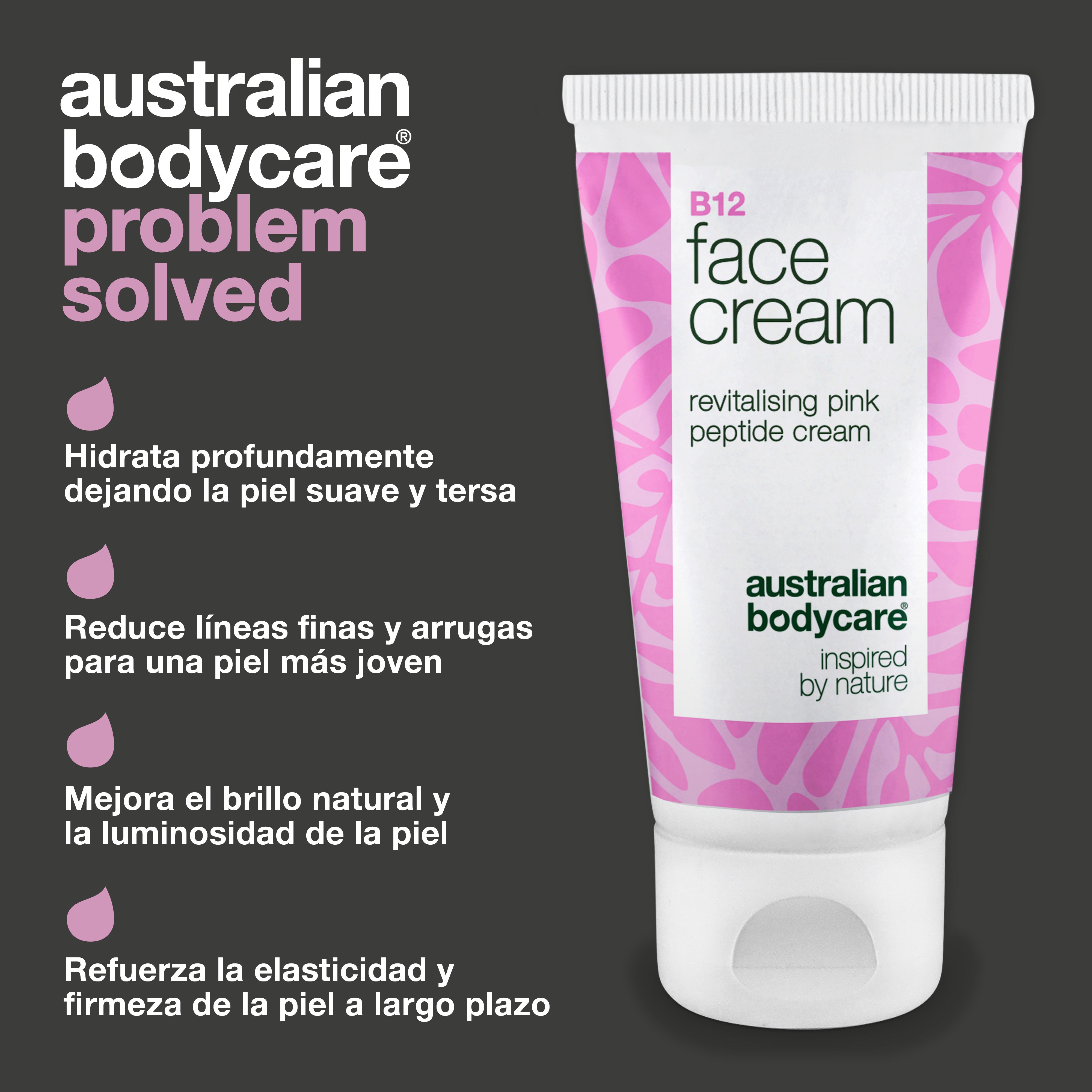 Crema facial B12: hidratación renovada y brillo natural: la crema antienvejecimiento con vitamina B12 reduce las arrugas, restaura la humedad y le da a la piel un brillo natural.