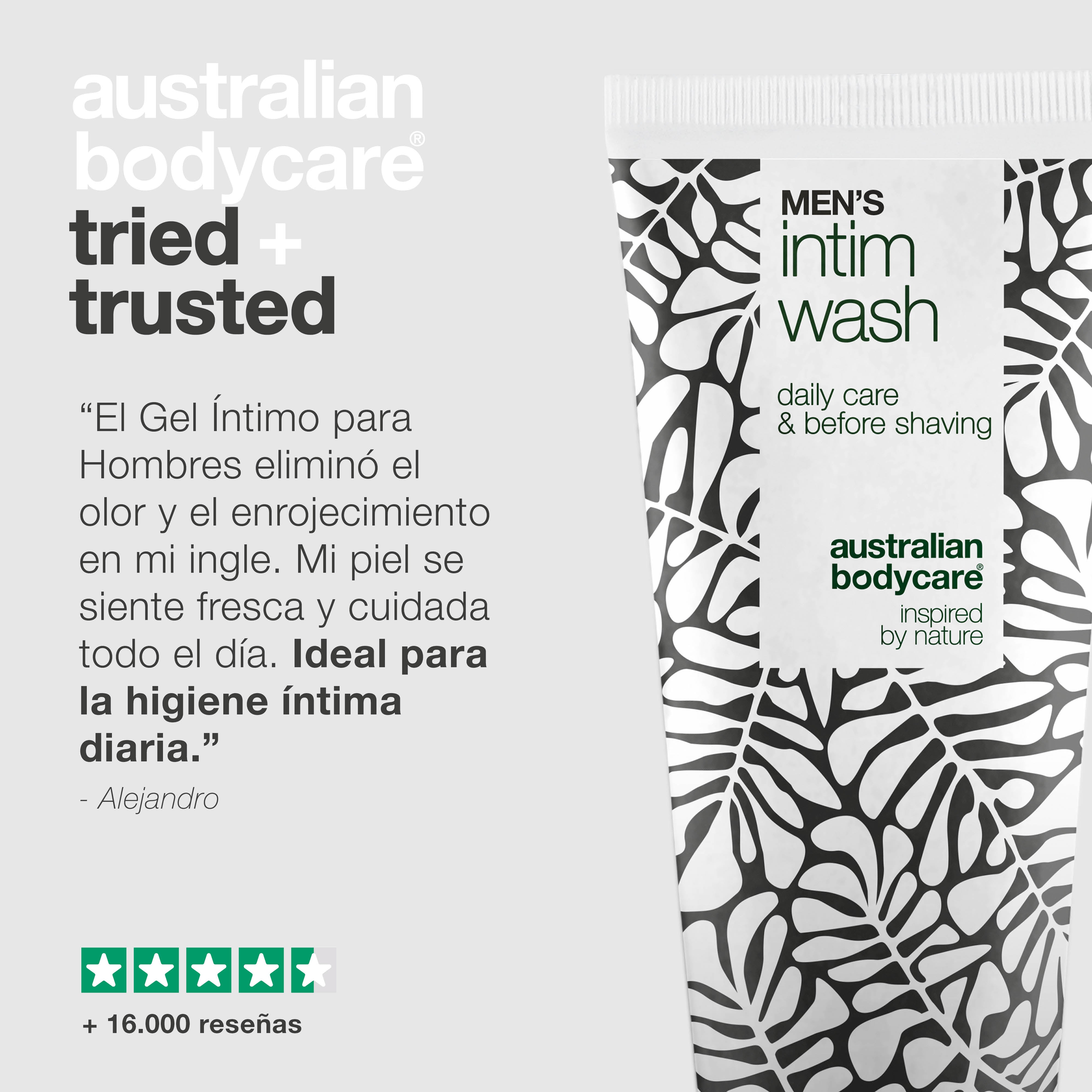 Jabón íntimo para hombres – Cuidado suave para la higiene íntima diaria — Jabón íntimo eficaz para hombres. Ayuda a aliviar la irritación y las molestias en la zona íntima. Ingredientes naturales para una piel sana y bien cuidada.
