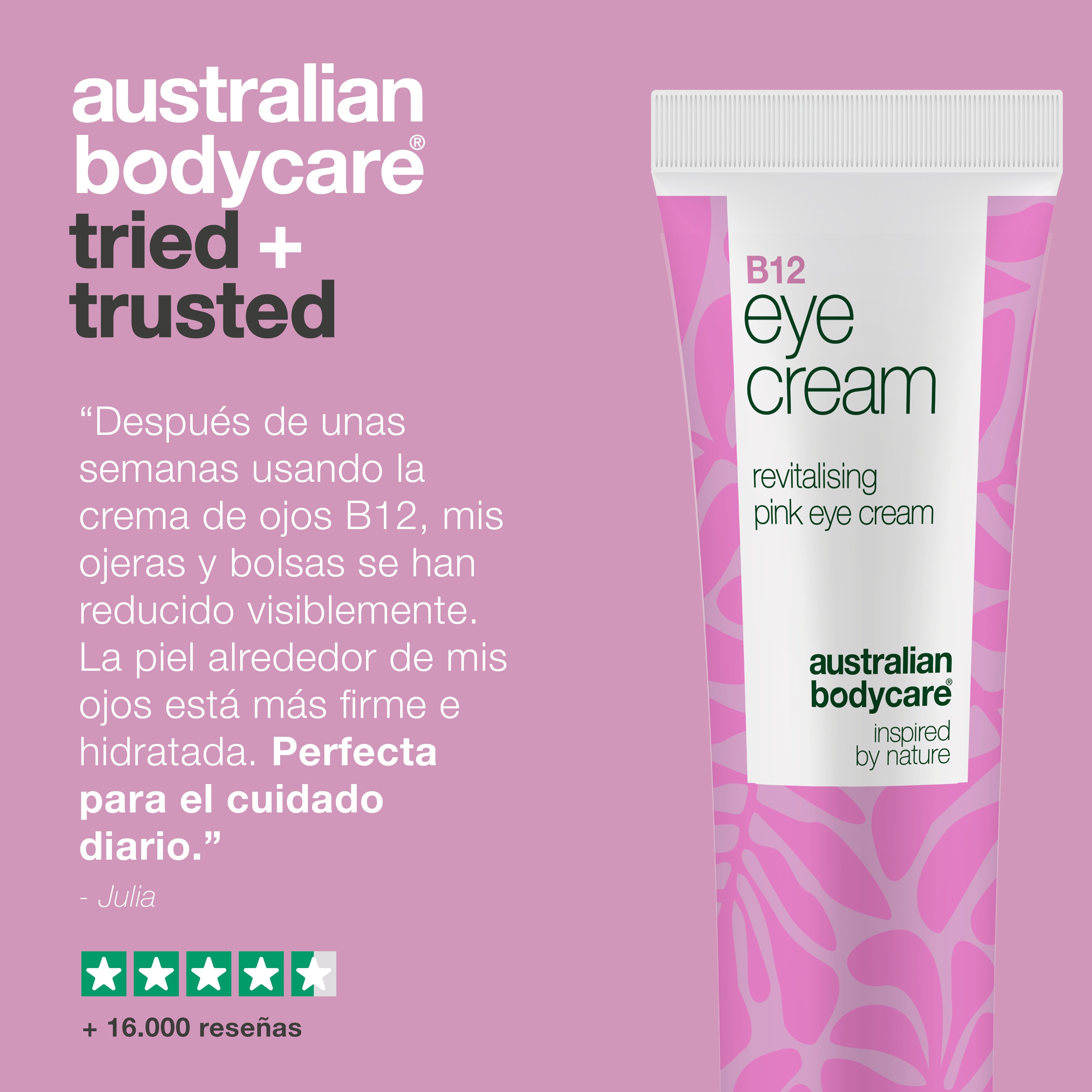 Crema para ojos B12 para hinchazón, ojeras y líneas finas: crema para ojos B12 que reduce eficazmente la hinchazón, las ojeras y las líneas finas. Fórmula hidratante y reafirmante.