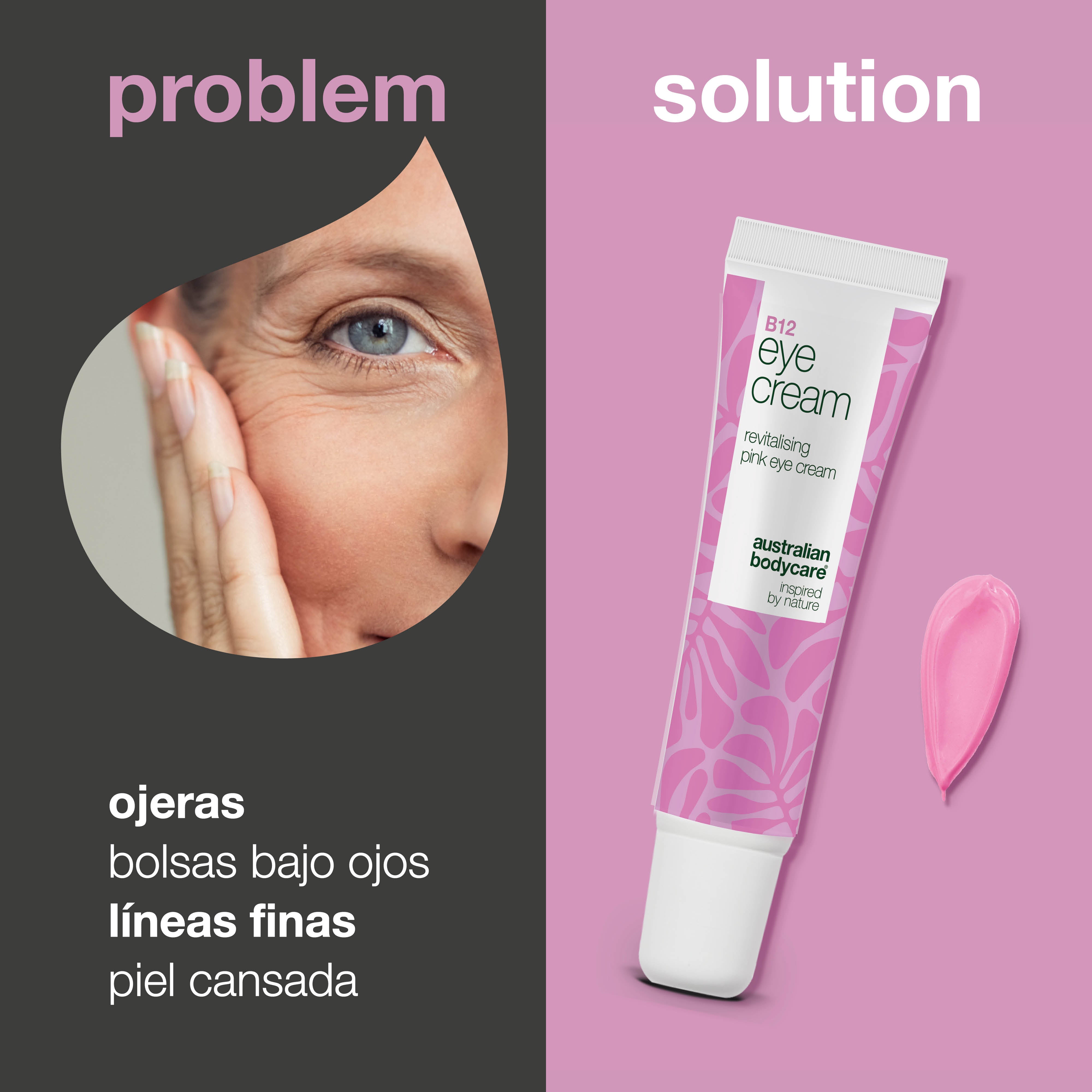 Crema de ojos B12 para bolsas, ojeras y líneas finas — Crema de ojos B12 que reduce eficazmente bolsas, ojeras y líneas finas. Hidratante y reafirmante.