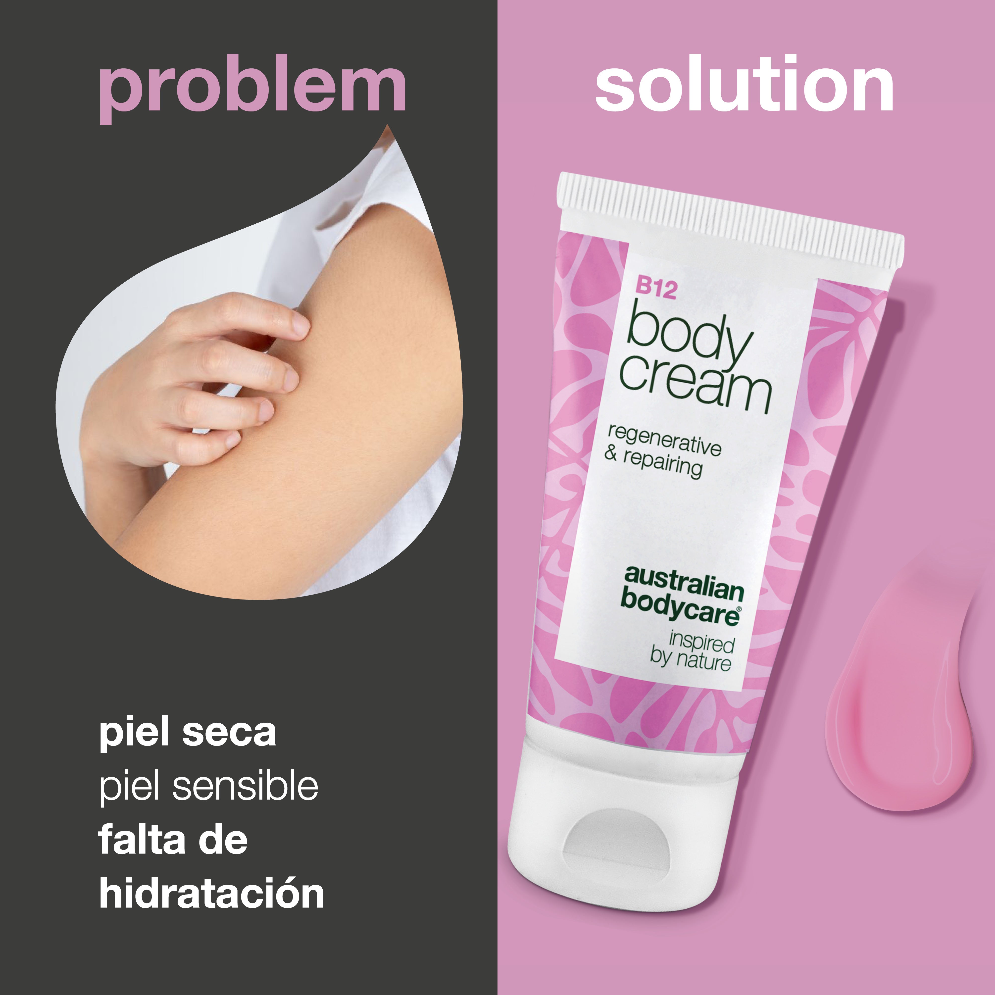 Crema Corporal B12 – Crema Regeneradora con Vitamina B12 — Crema Corporal Hidratante B12 para una piel suave y equilibrada. Apto para todo tipo de pieles.